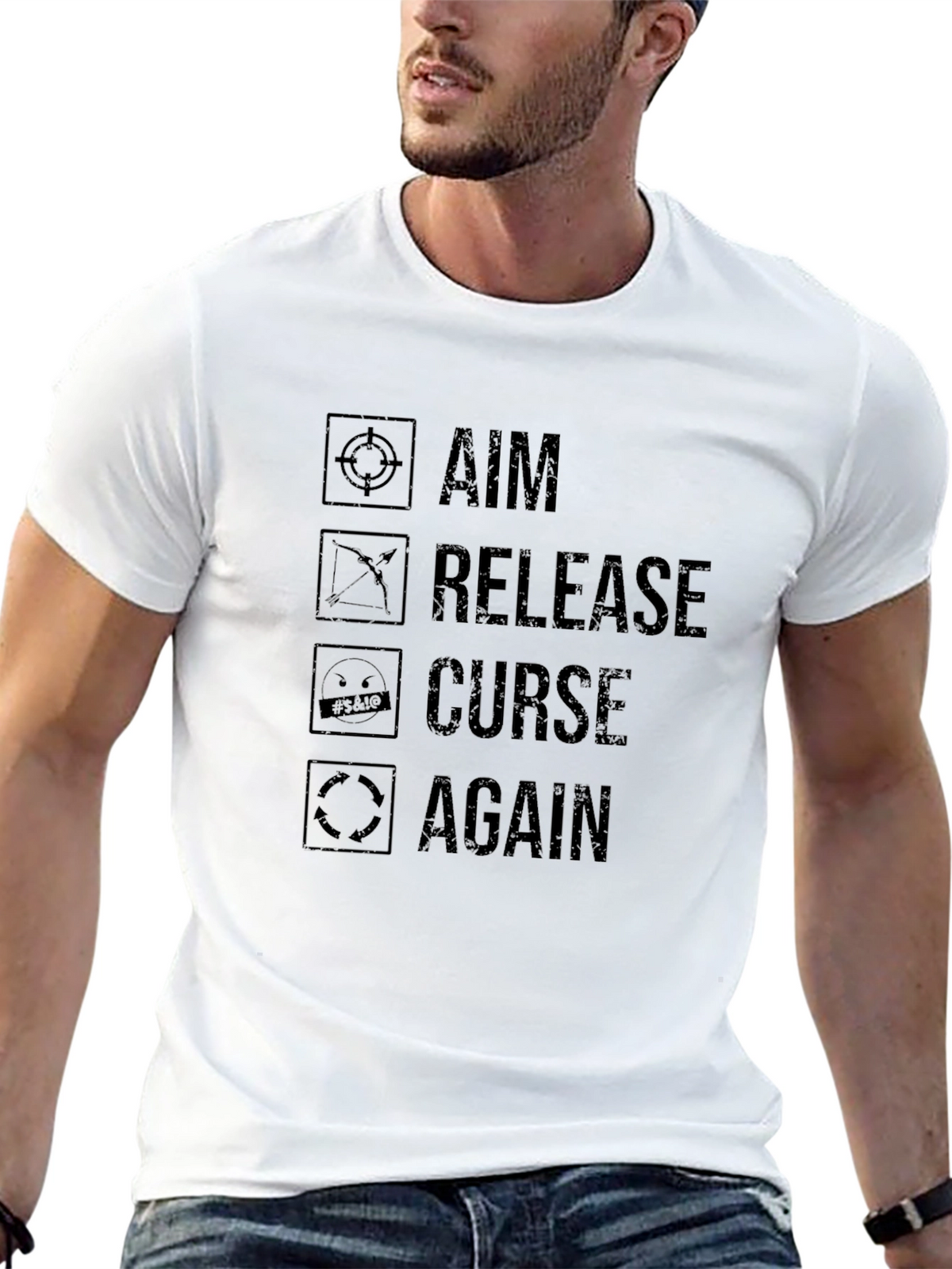 Aim Release Curse Again - Archery T-shirt