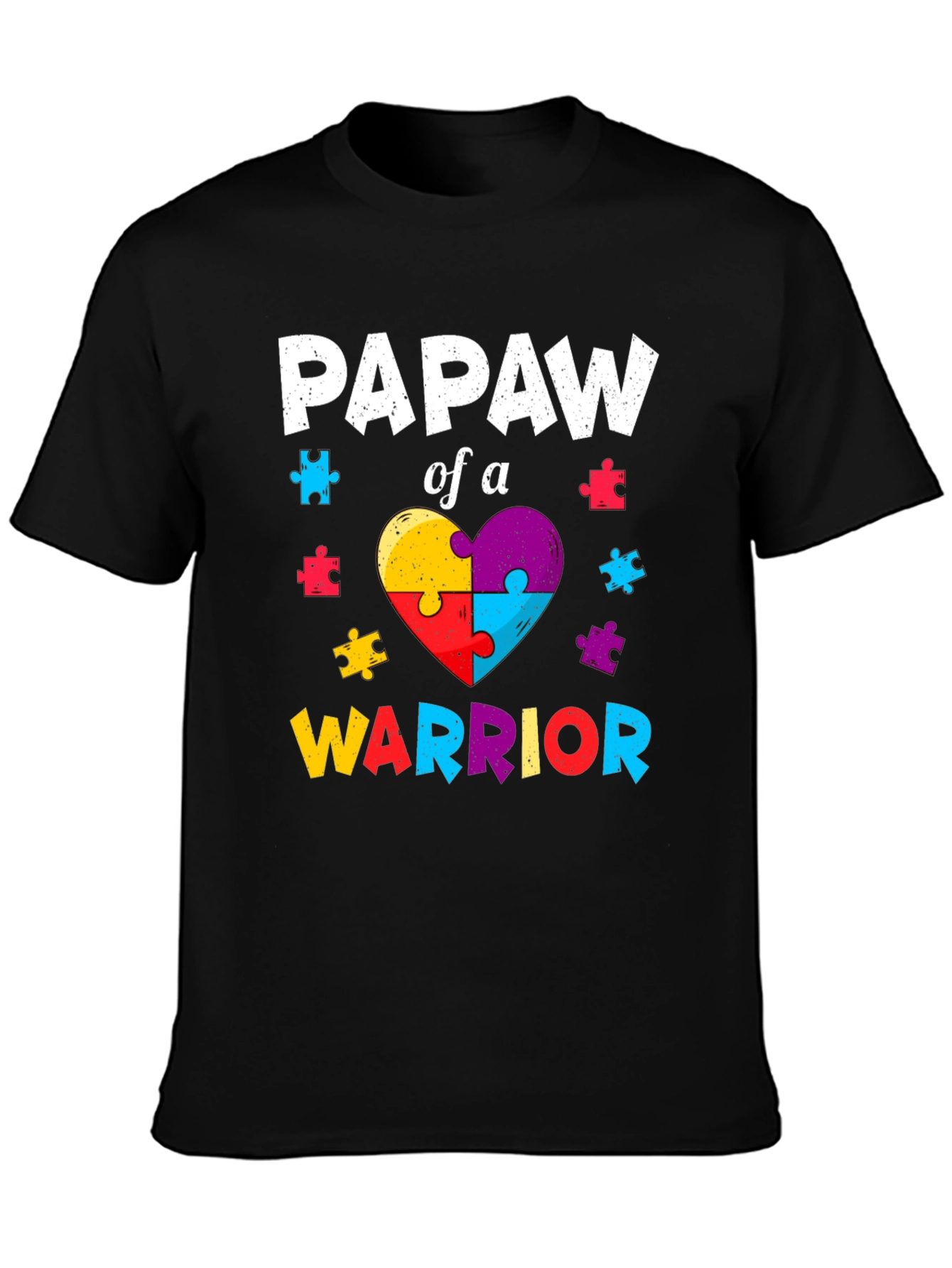 Papaw of a Warrior Autism Awareness T-Shirt