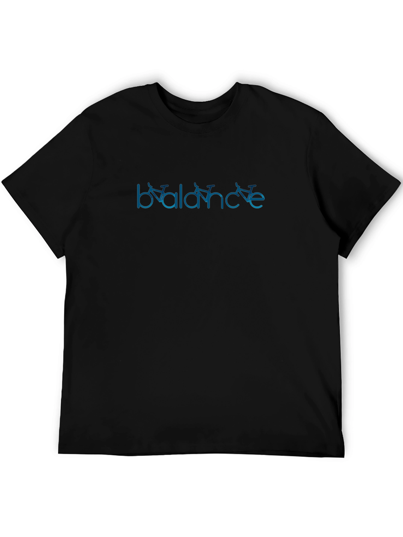 Balance Bike T-Shirt - Black Crew Neck Tee