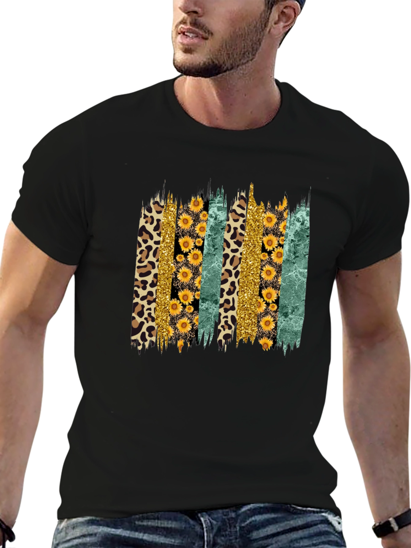 Sunflower Leopard Print Graphic Tee
