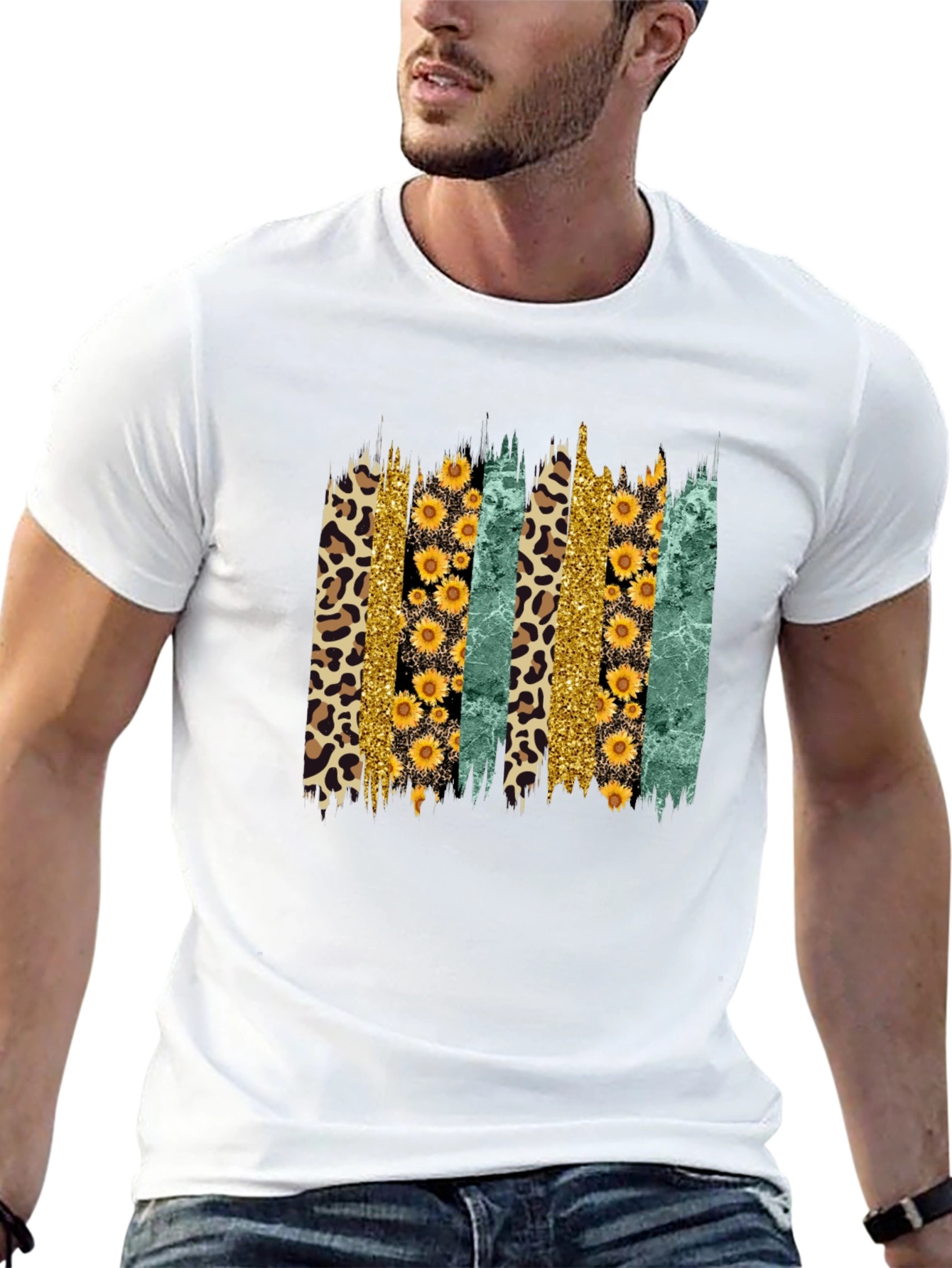 Sunflower Leopard Print Graphic Tee