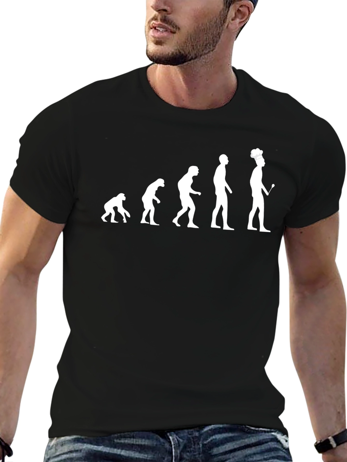 Evolution of Chef T-Shirt - Culinary Humor
