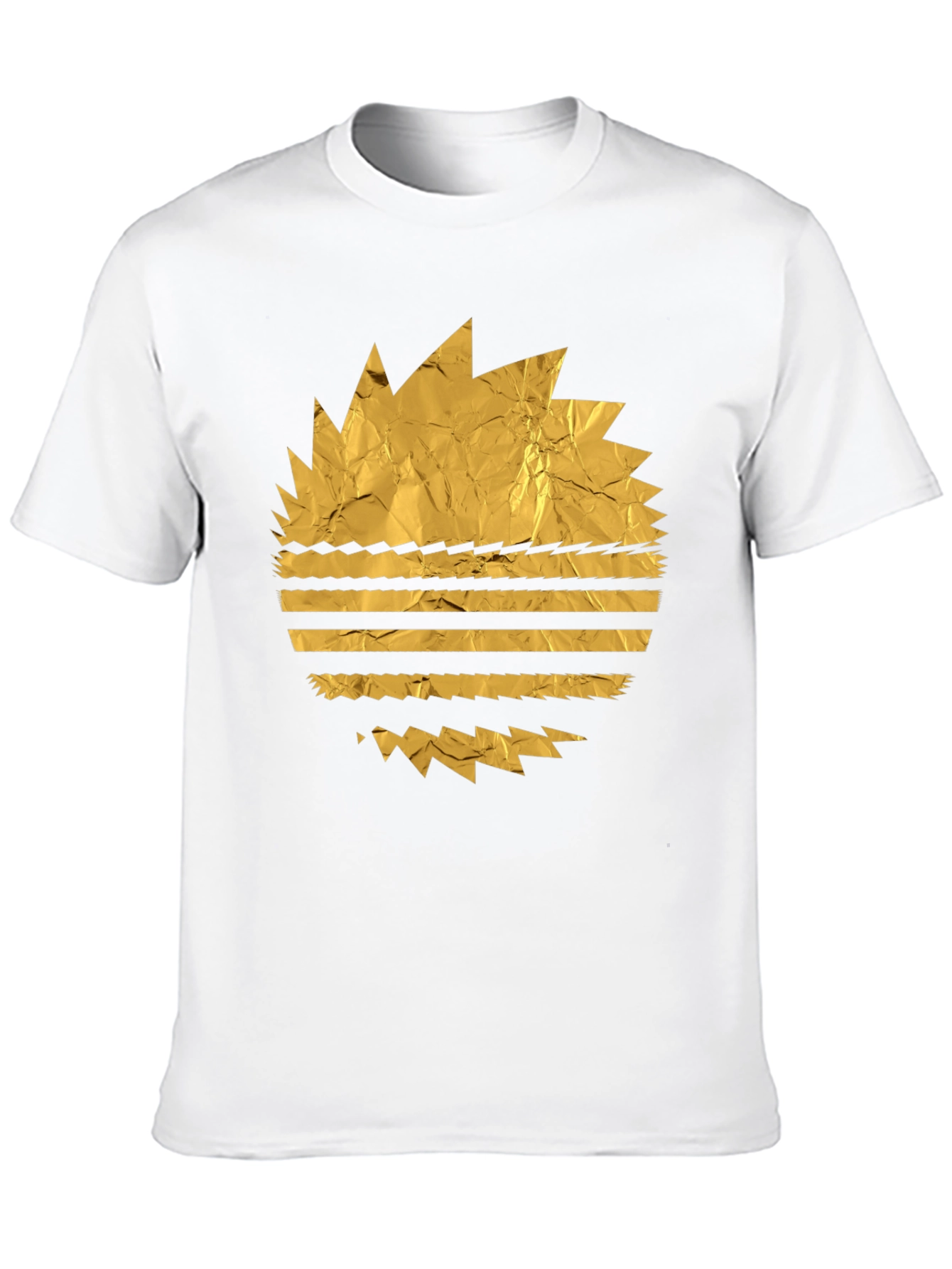 Retro Golden Foil Graphic Black Tee