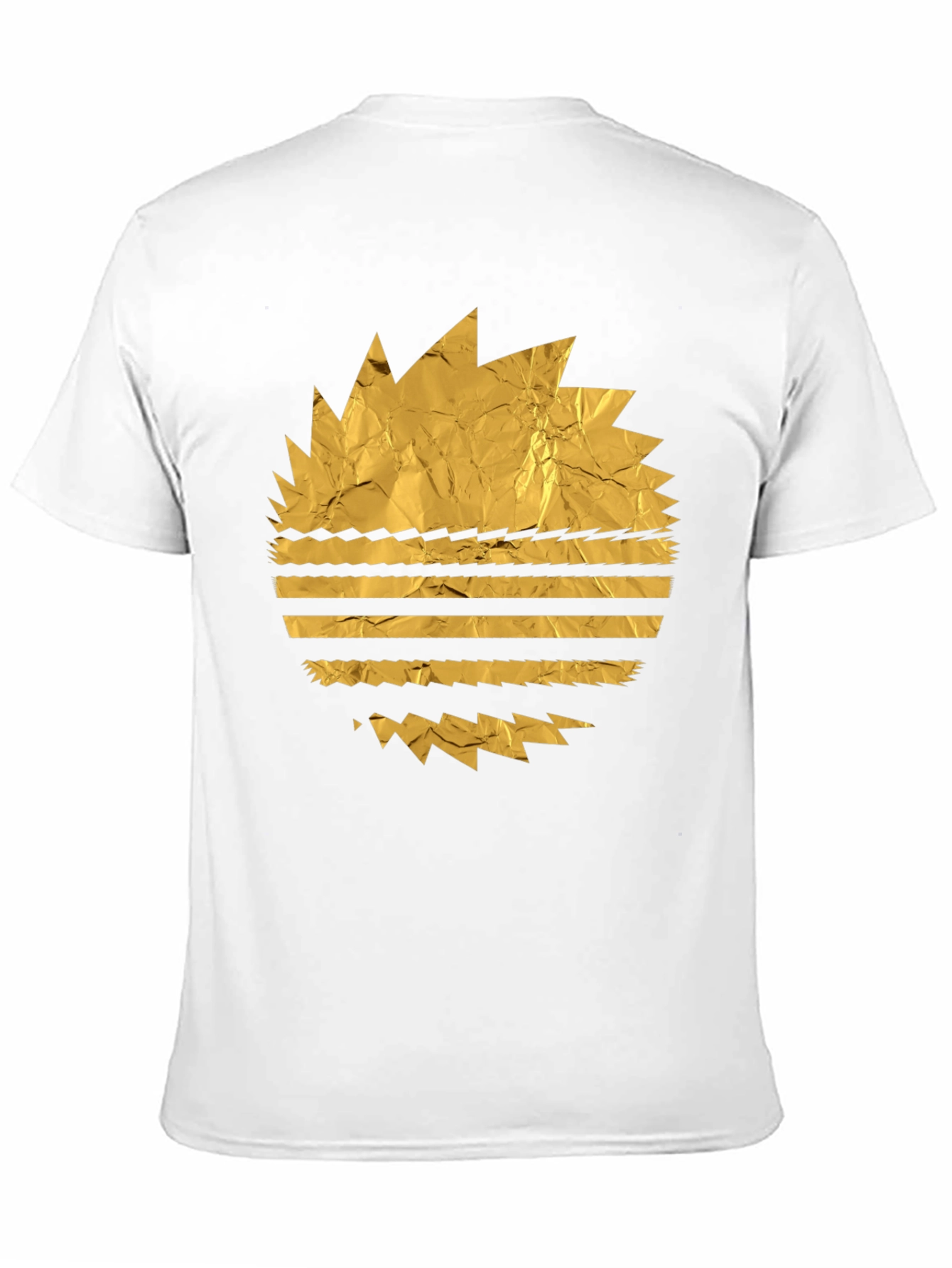 Retro Golden Foil Graphic Black Tee