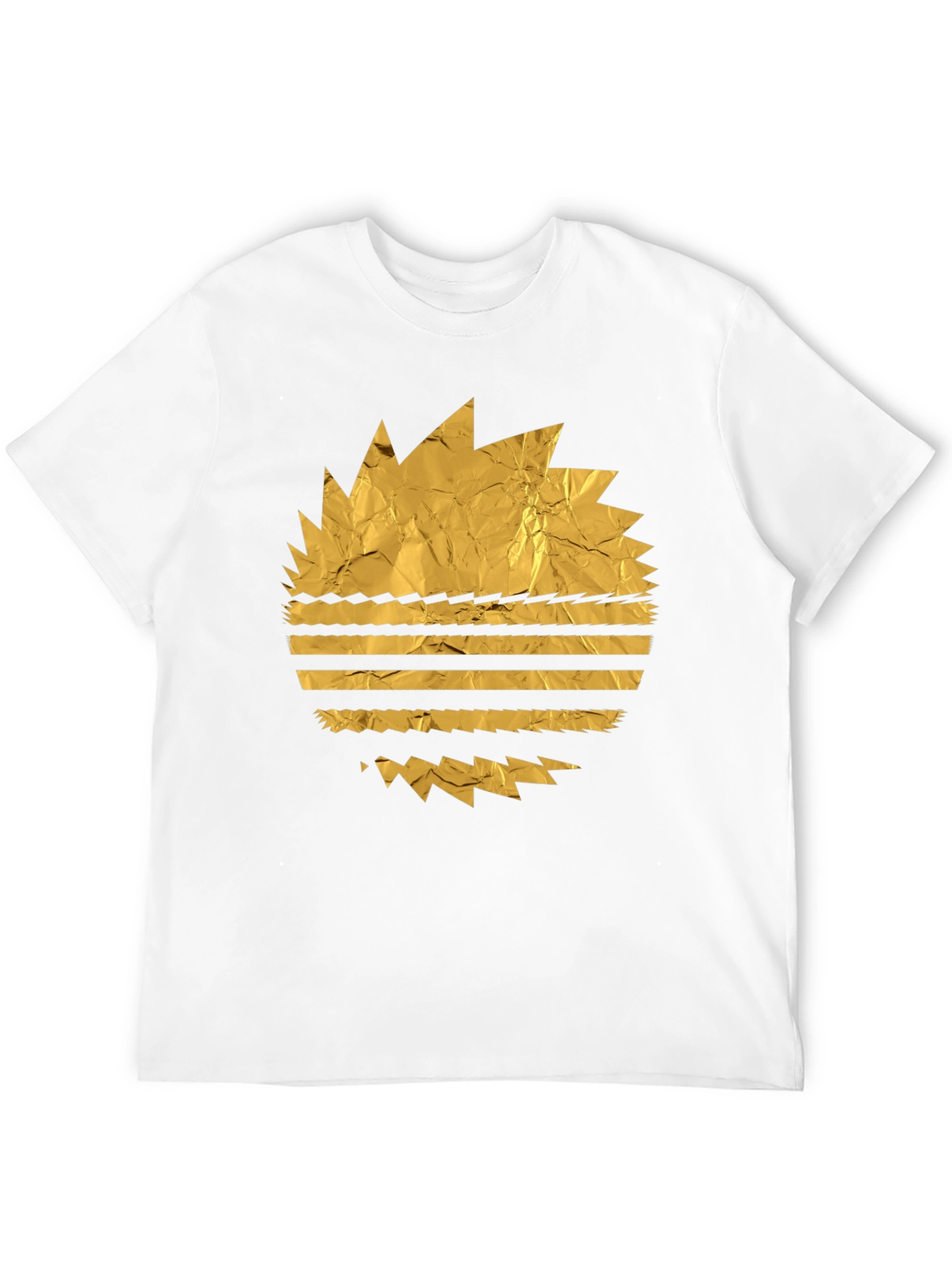 Retro Golden Foil Graphic Black Tee