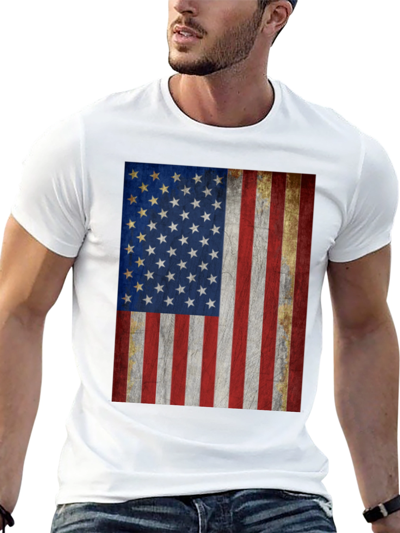 American Flag Graphic T-Shirt Patriotic Tee