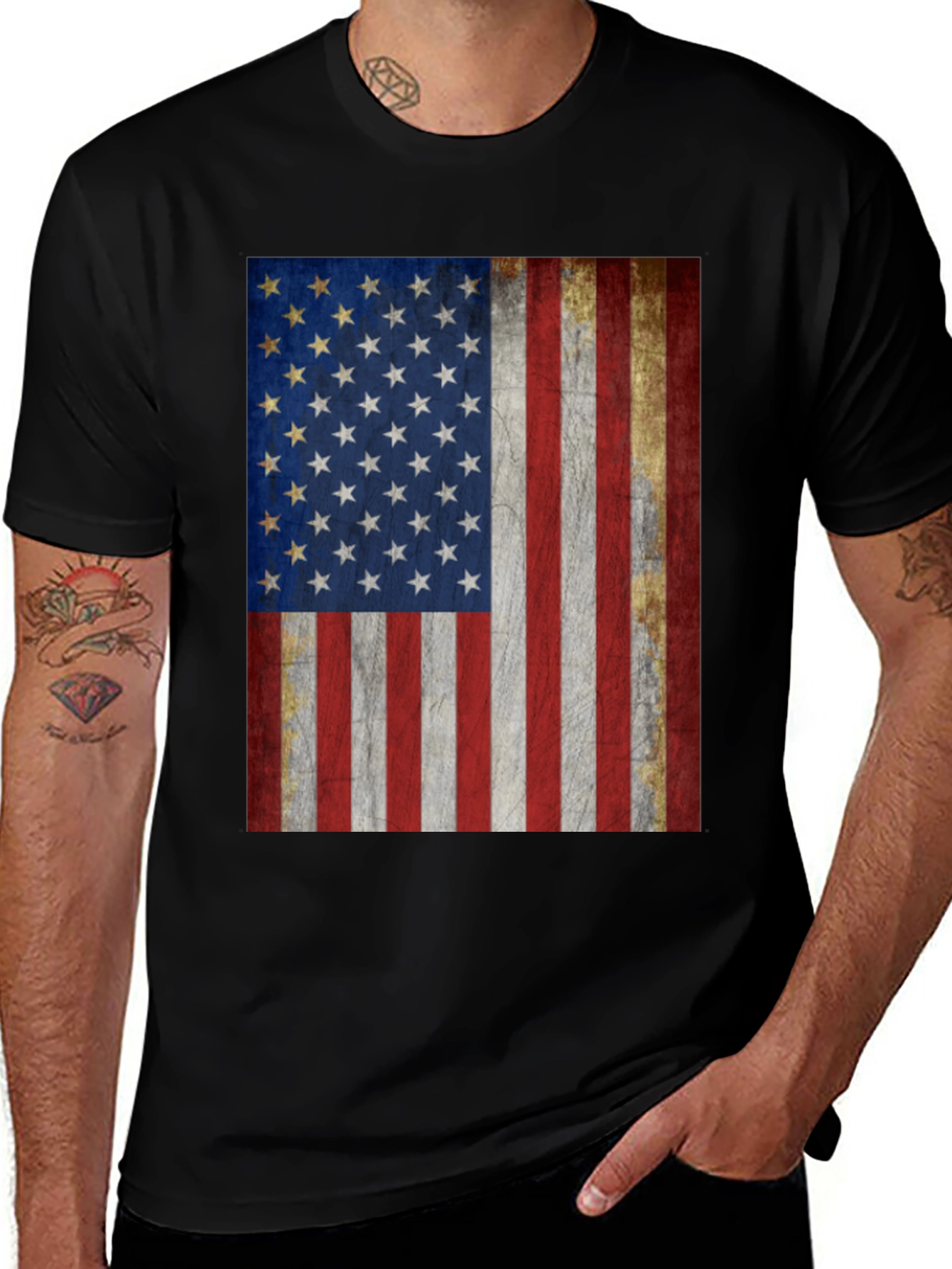American Flag Graphic T-Shirt Patriotic Tee