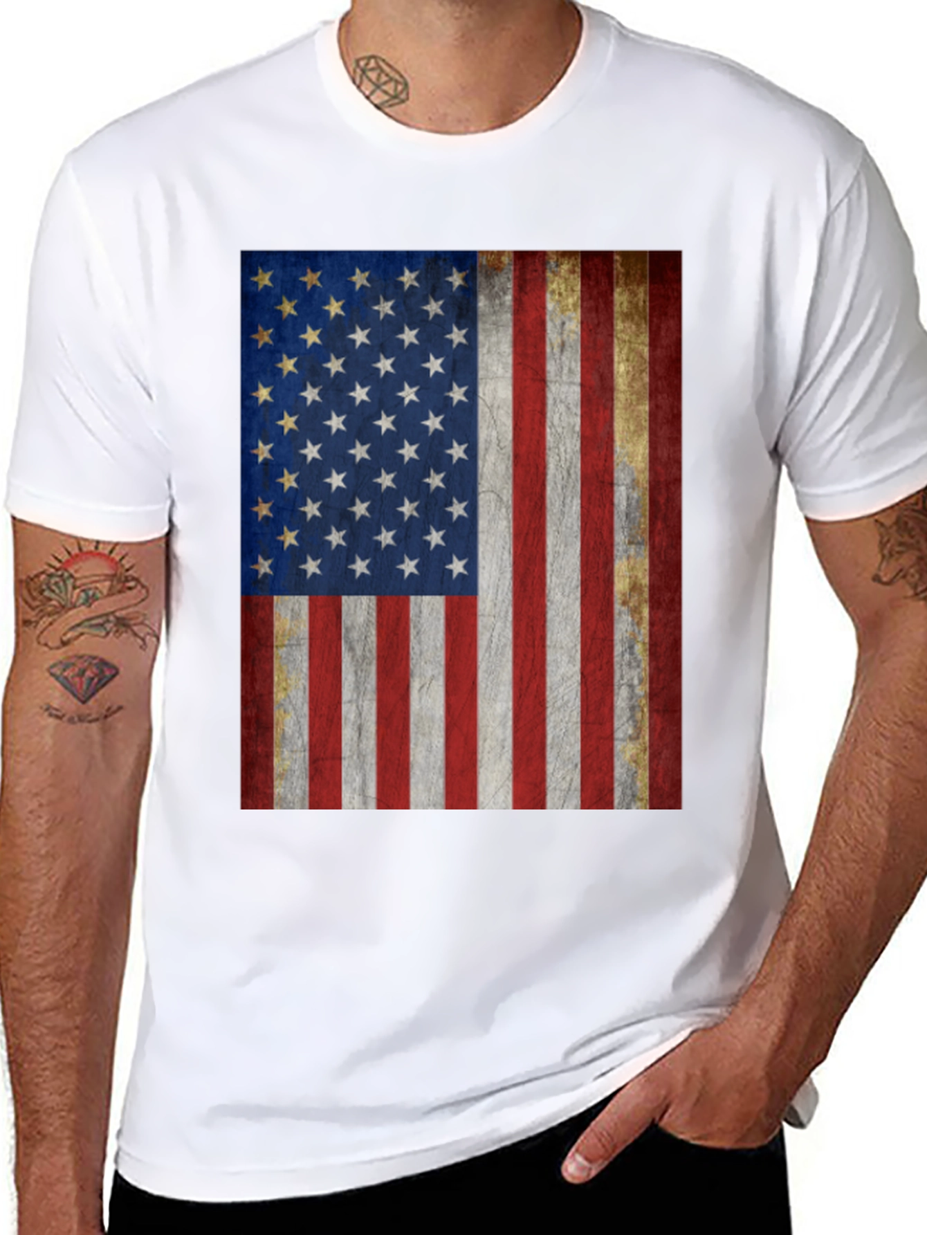 American Flag Graphic T-Shirt Patriotic Tee