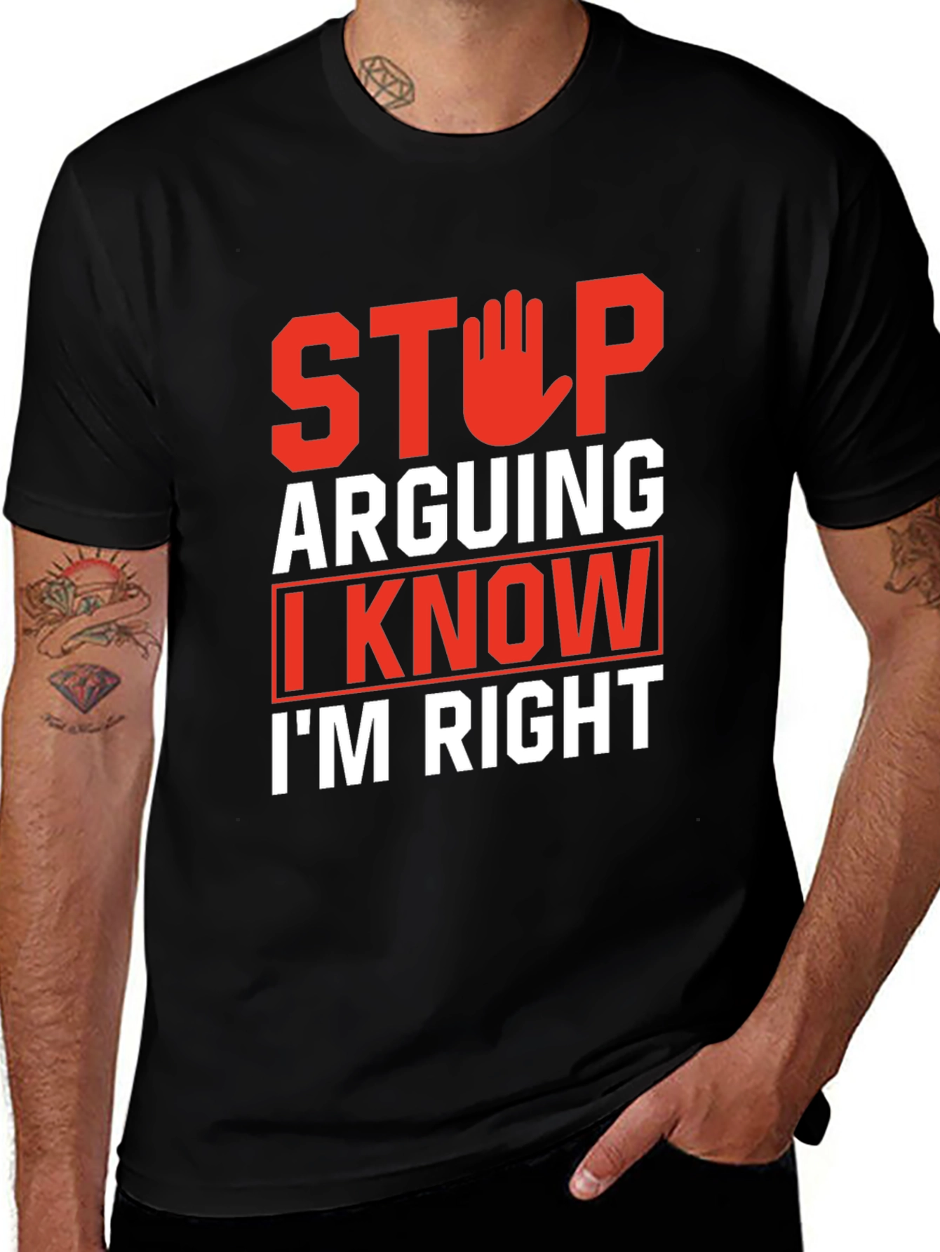 Stop Arguing Funny Graphic Tee