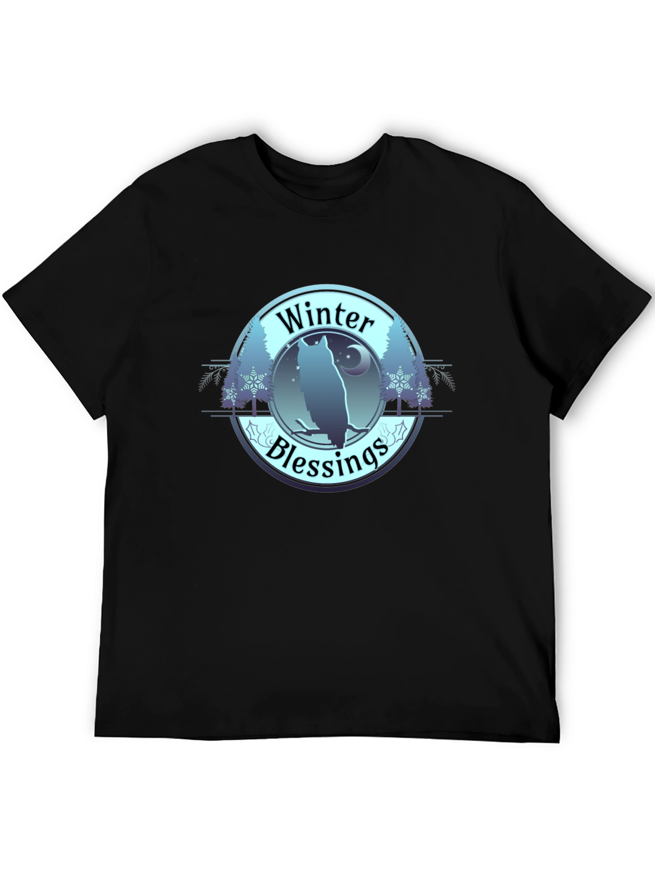 Winter Blessings Owl Graphic T-Shirt