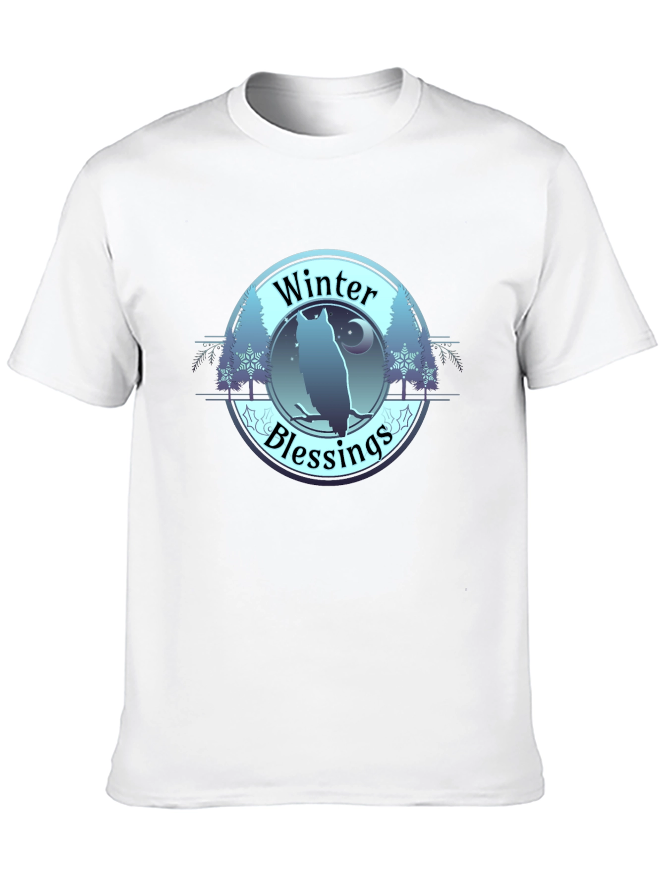 Winter Blessings Owl Graphic T-Shirt