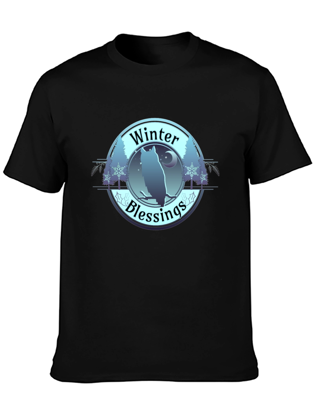 Winter Blessings Owl Graphic T-Shirt
