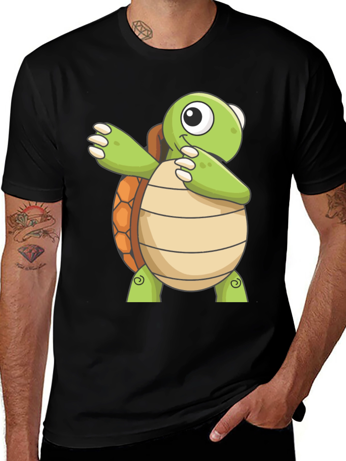 Dabbing Turtle Graphic Tee - Fun Novelty T-Shirt