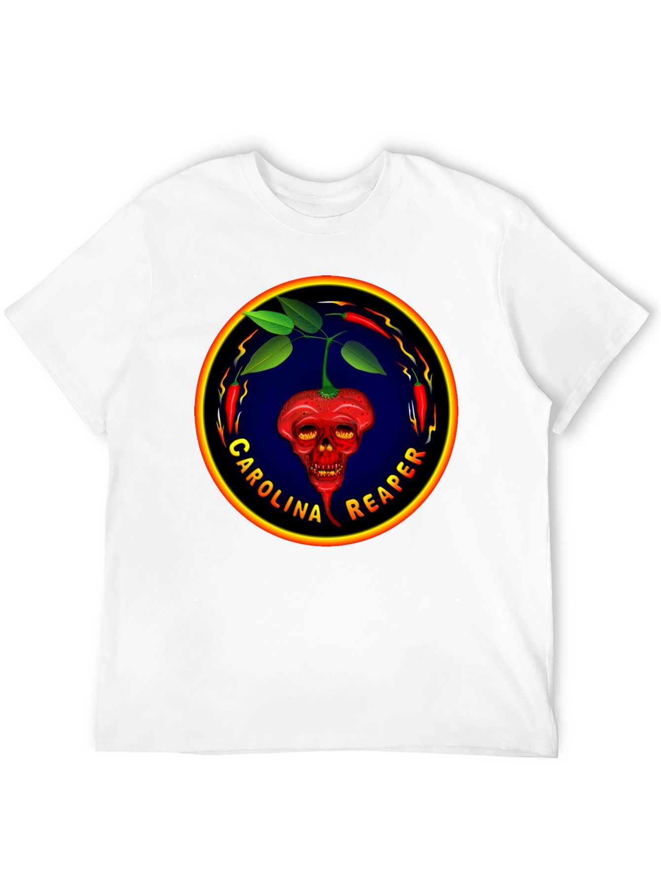 Carolina Reaper T-Shirt: Spicy Pepper Skull Design