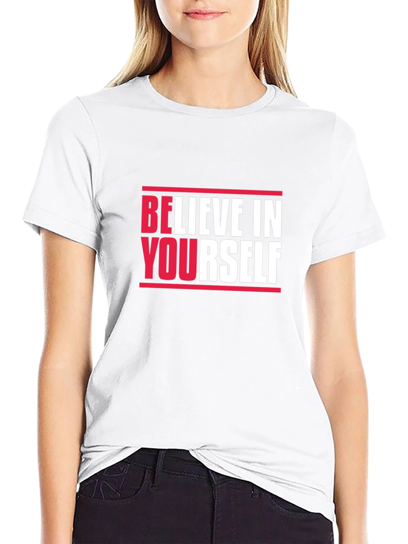 Believe In Yourself Graphic Tee - Black
