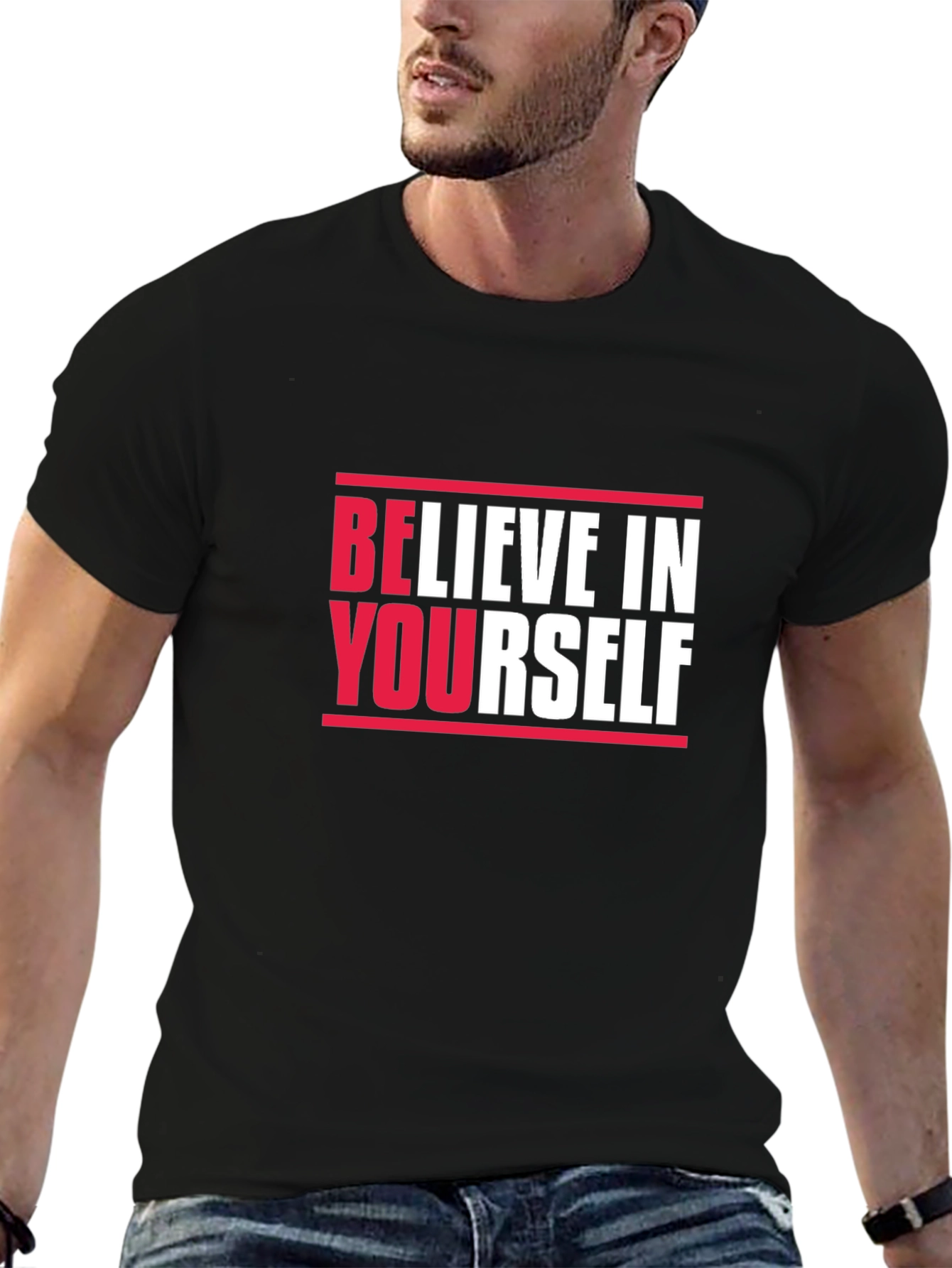 Believe In Yourself Graphic Tee - Black