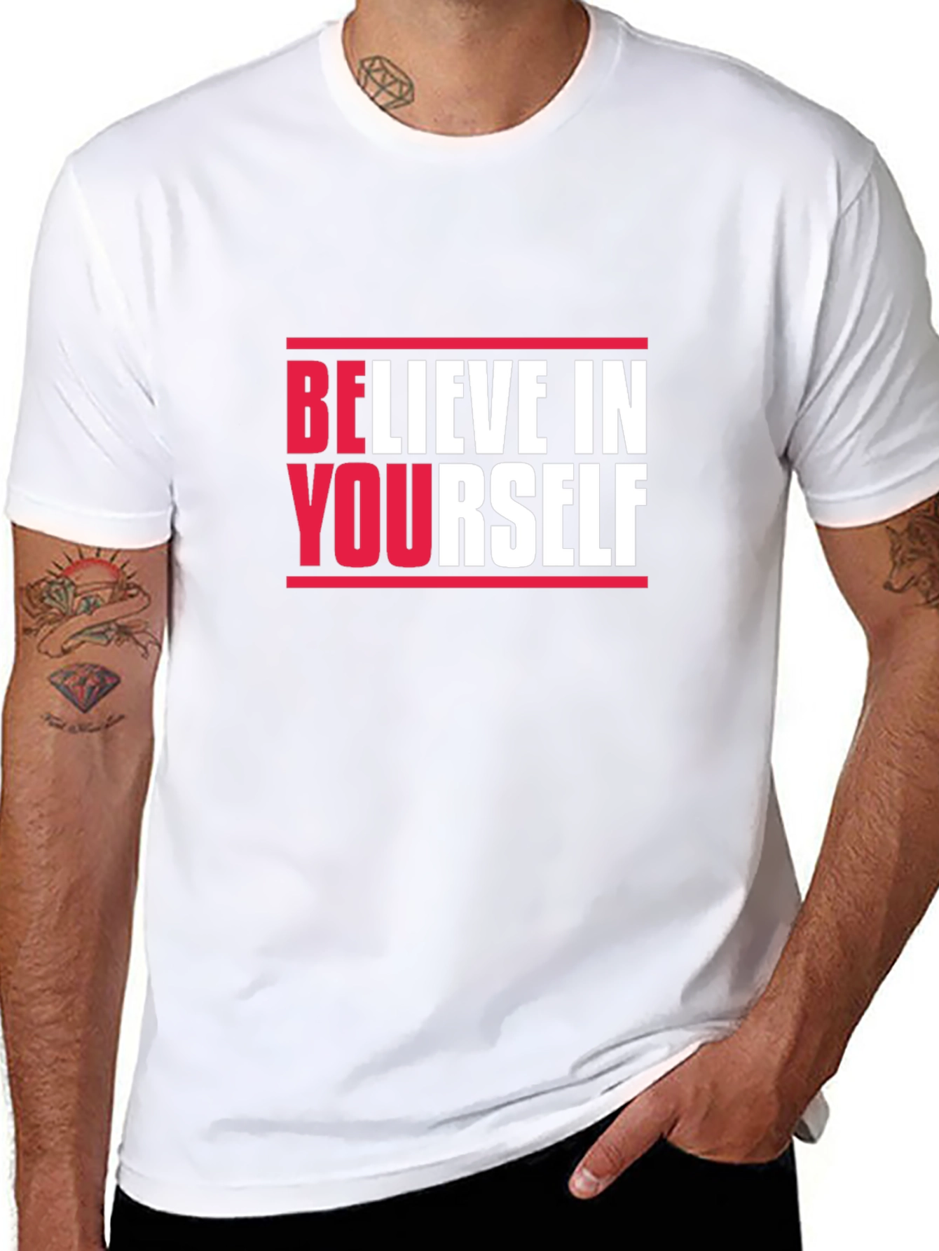 Believe In Yourself Graphic Tee - Black