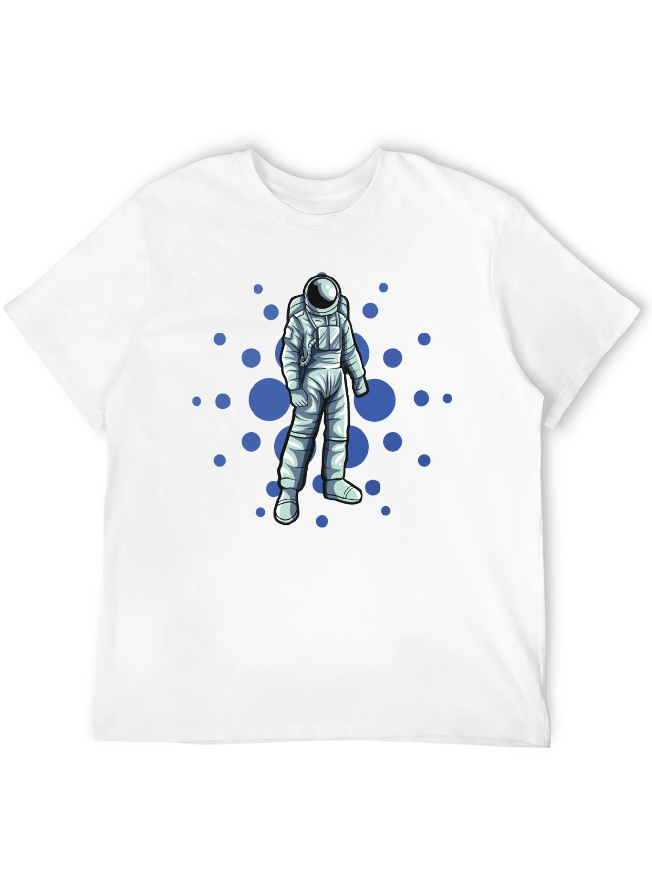 Astronaut & Polka Dot Graphic Tee - Black