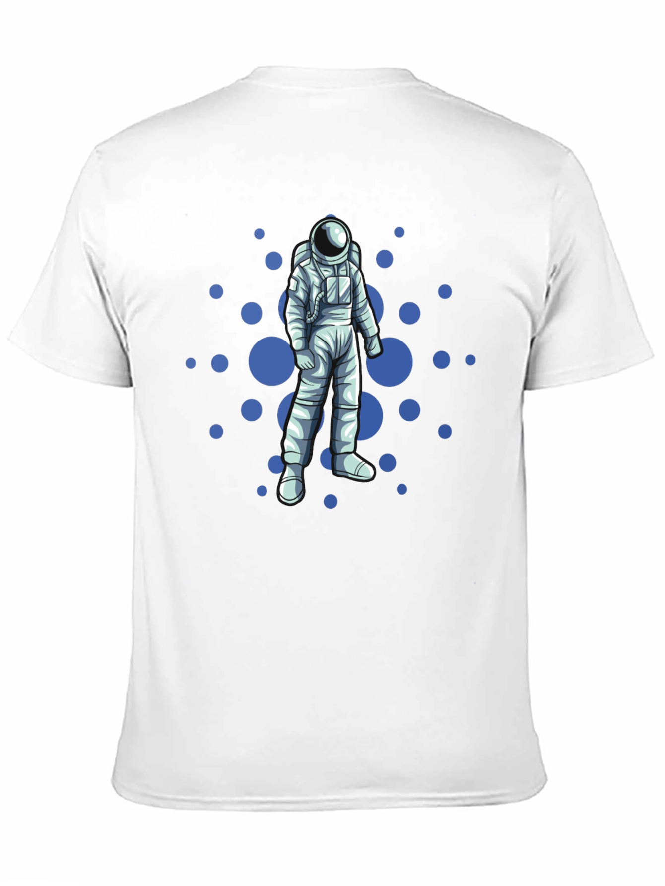 Astronaut & Polka Dot Graphic Tee - Black