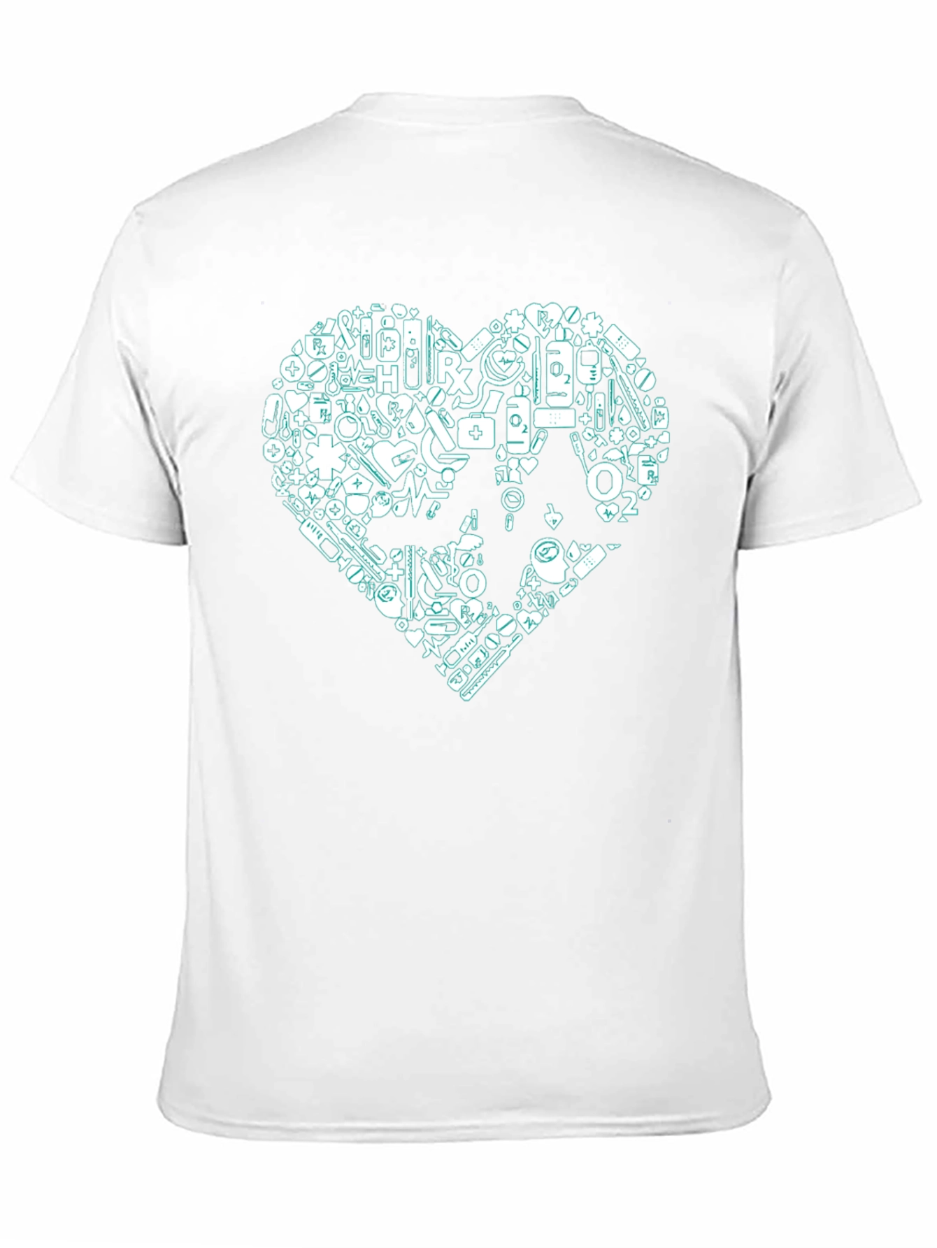 Medical Heartbeat Graphic Black T-Shirt