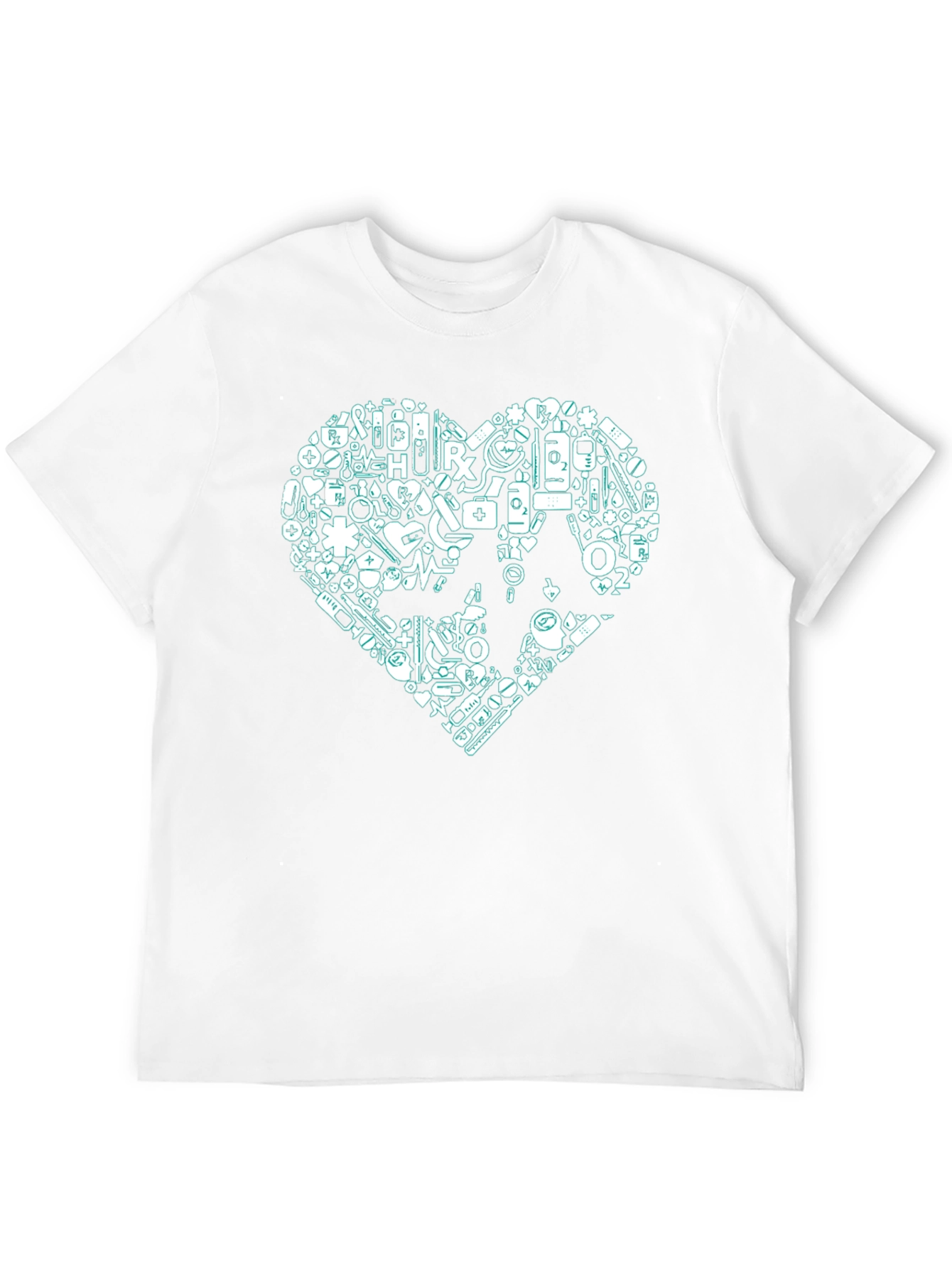 Medical Heartbeat Graphic Black T-Shirt