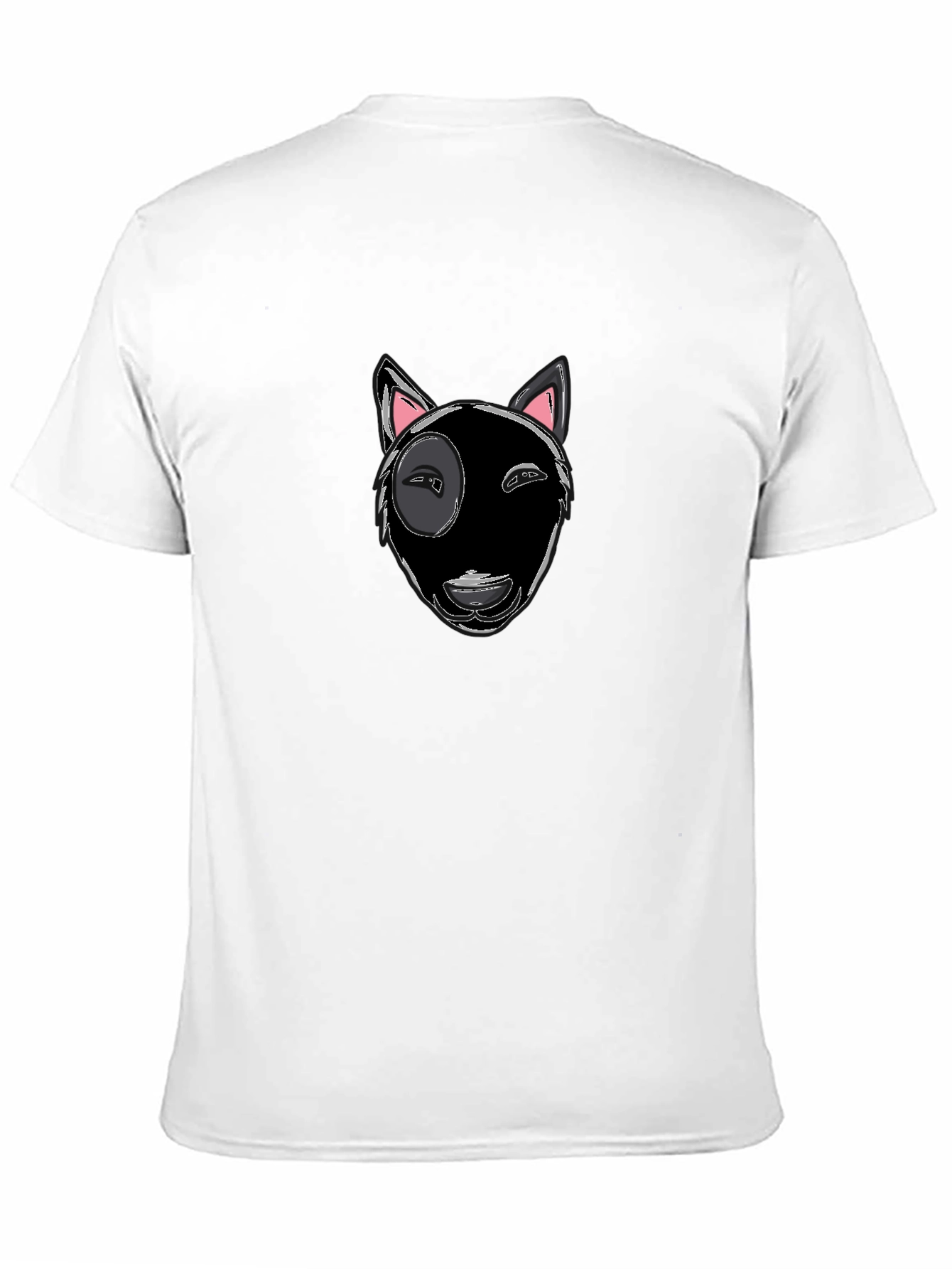 Bull Terrier Dog Graphic Tee - Black Cotton Shirt