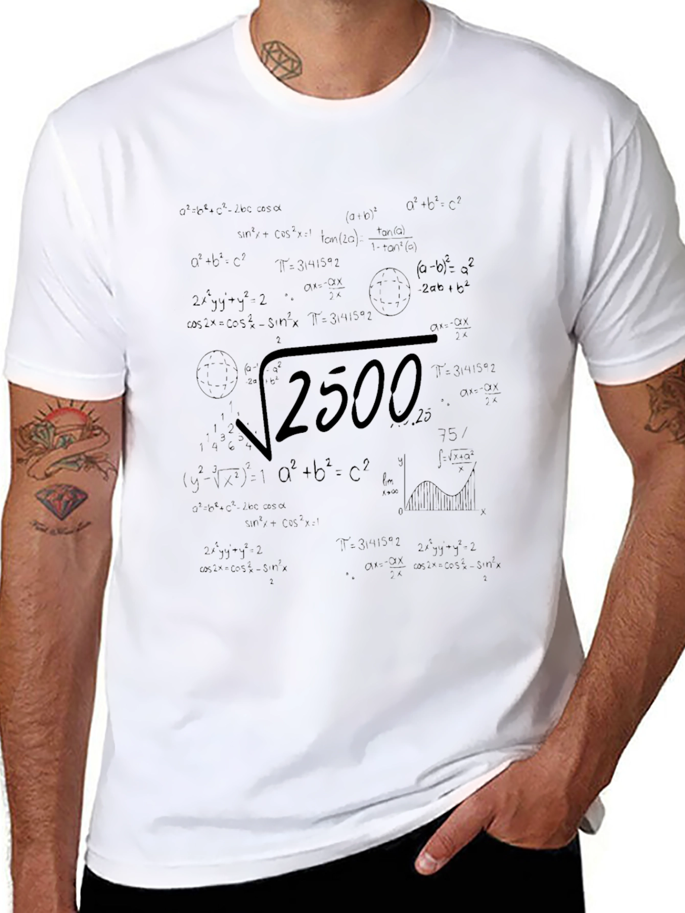 Math Equation Graphic Print T-Shirt
