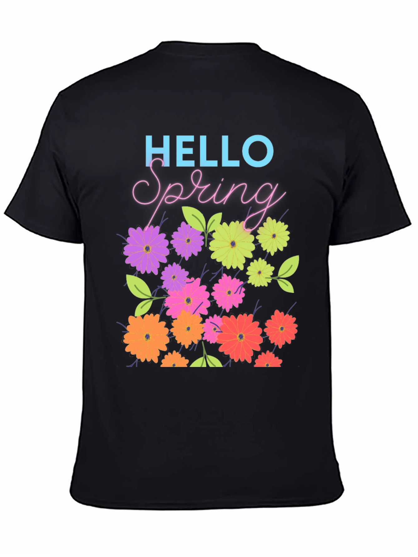 Hello Spring Floral Graphic Tee