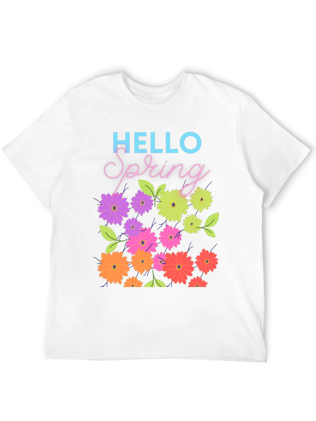 Hello Spring Floral Graphic Tee