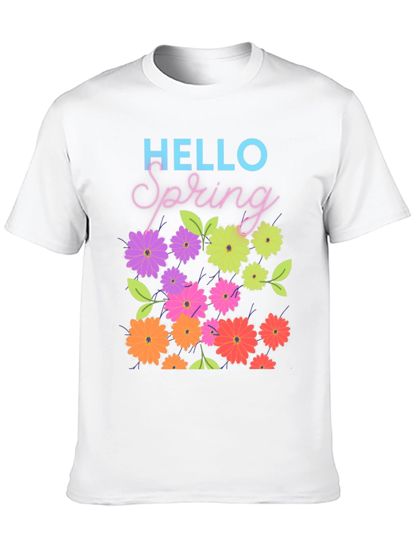 Hello Spring Floral Graphic Tee