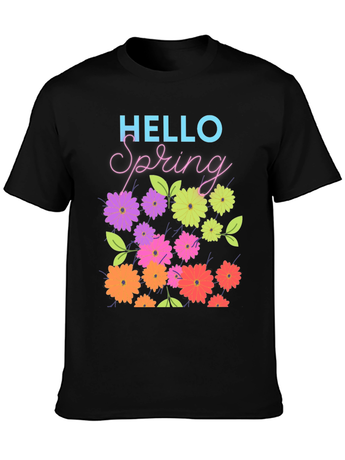 Hello Spring Floral Graphic Tee