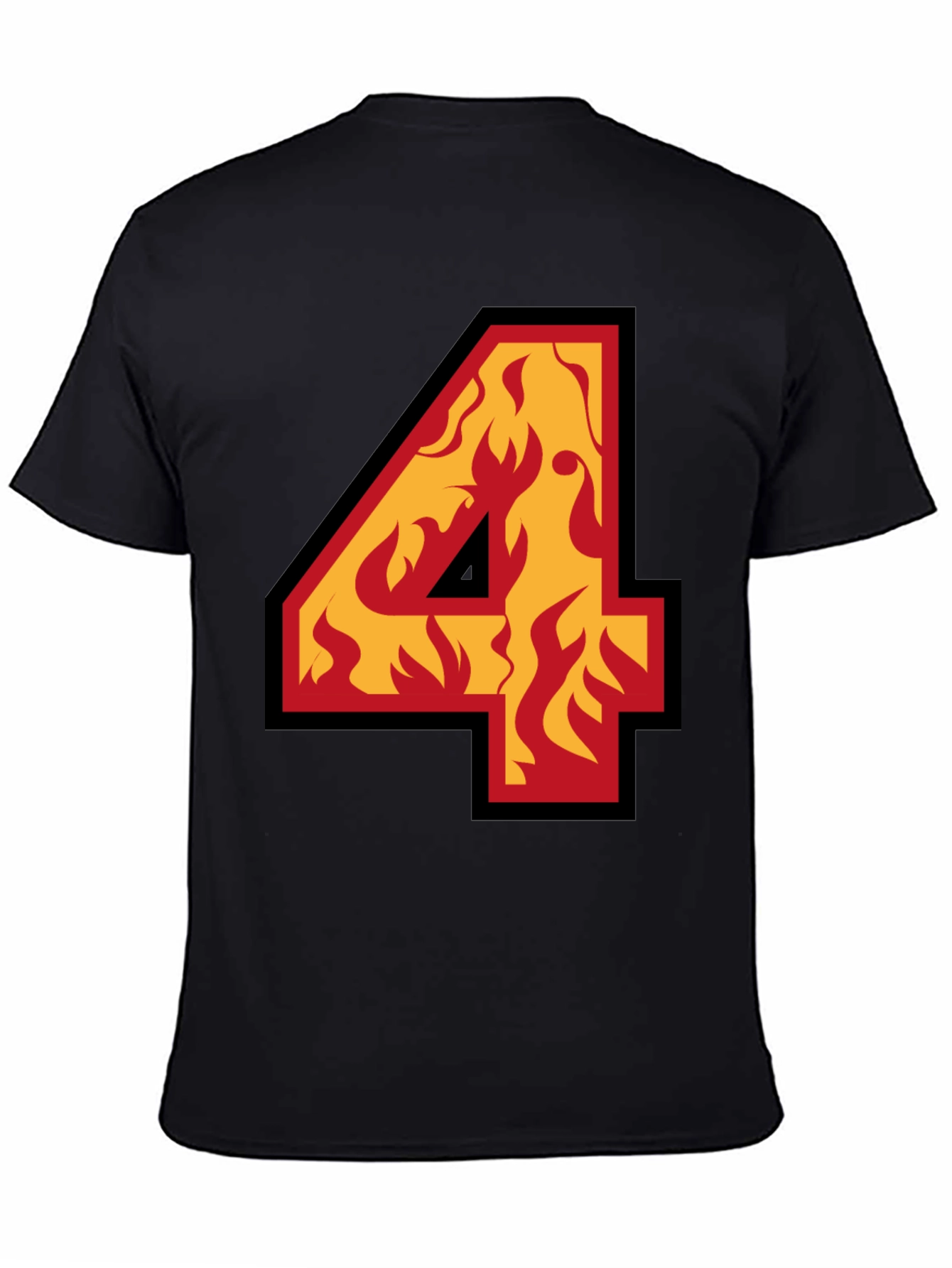 Fiery Number Four Graphic Tee
