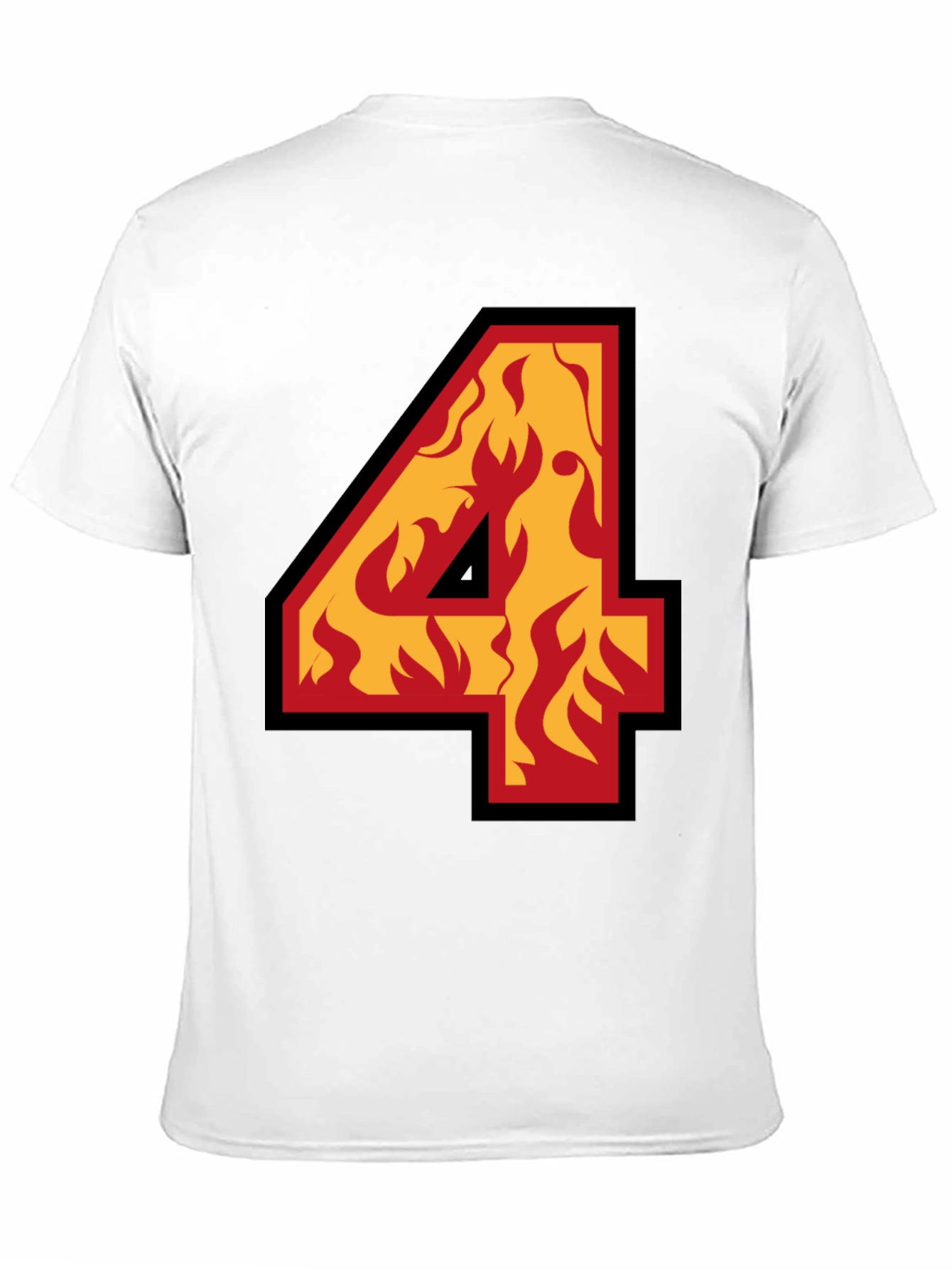 Fiery Number Four Graphic Tee