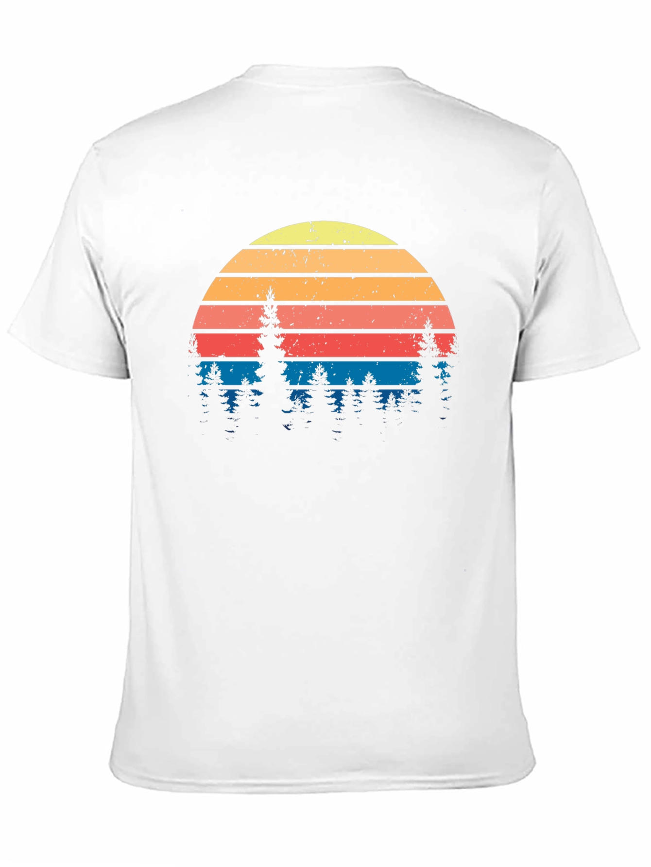Retro Sunset Pine Tree Graphic Tee