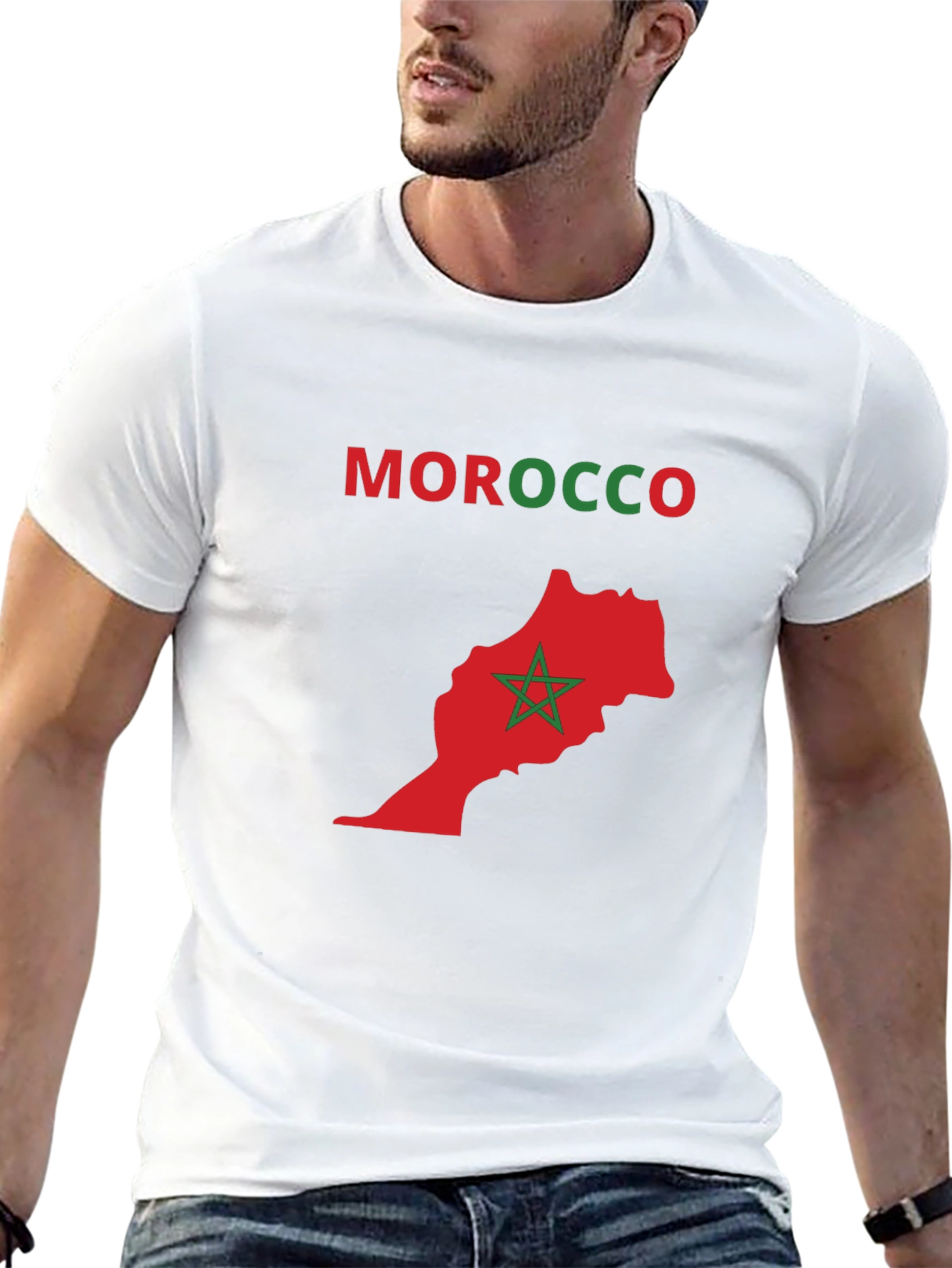 Morocco Map T-Shirt - National Pride Tee