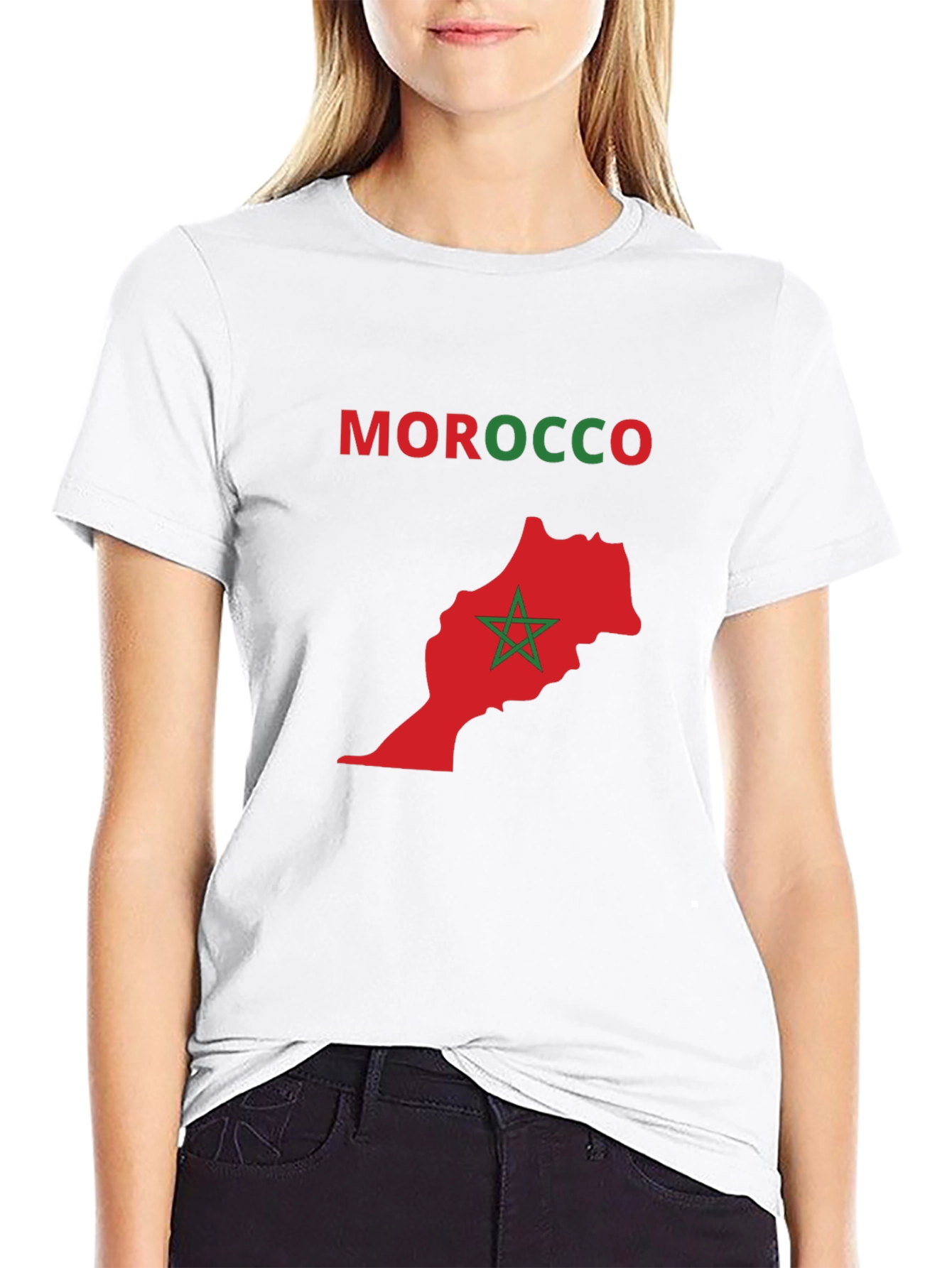 Morocco Map T-Shirt - National Pride Tee