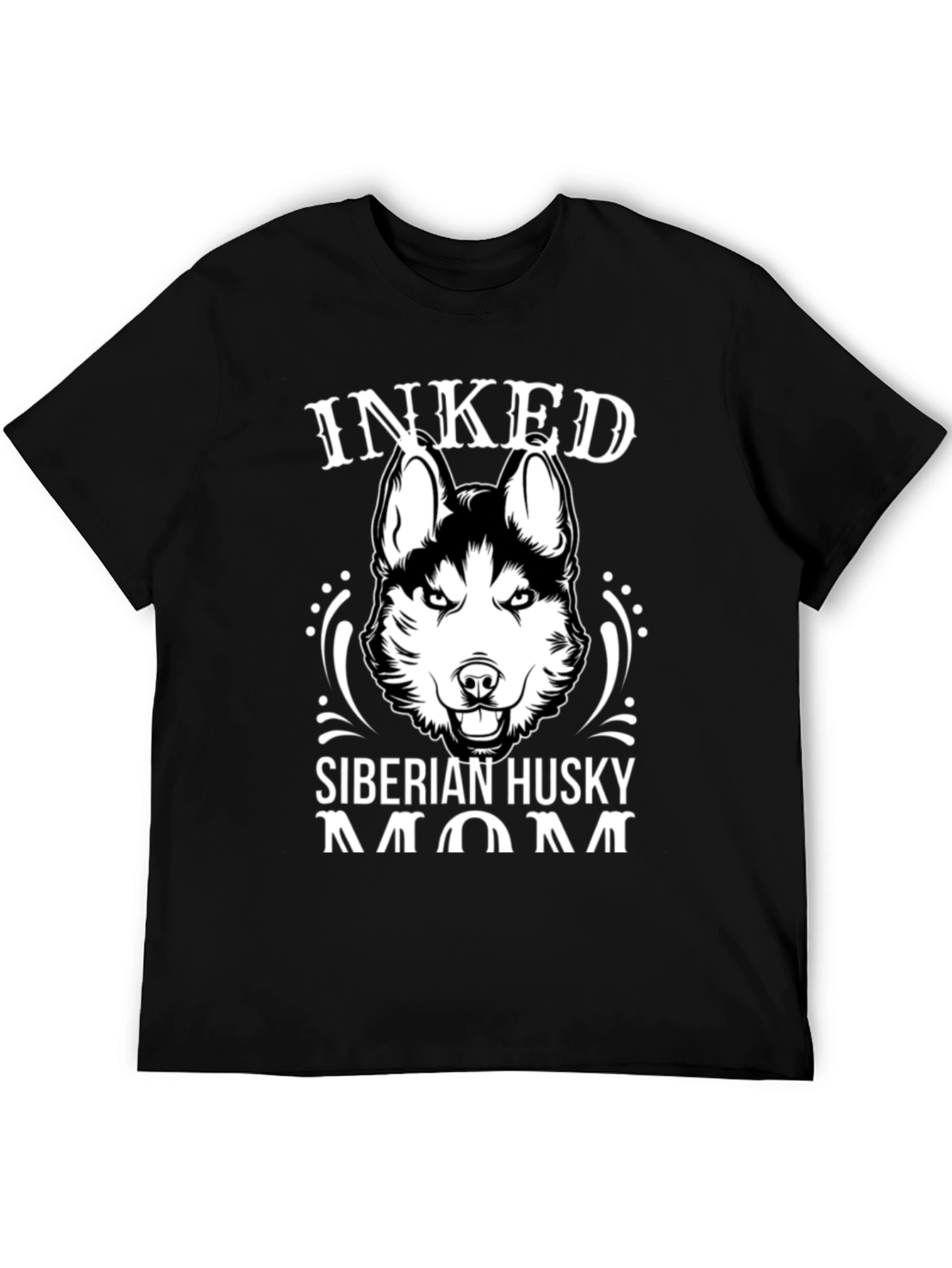 Inked Siberian Husky Mom Graphic T-Shirt