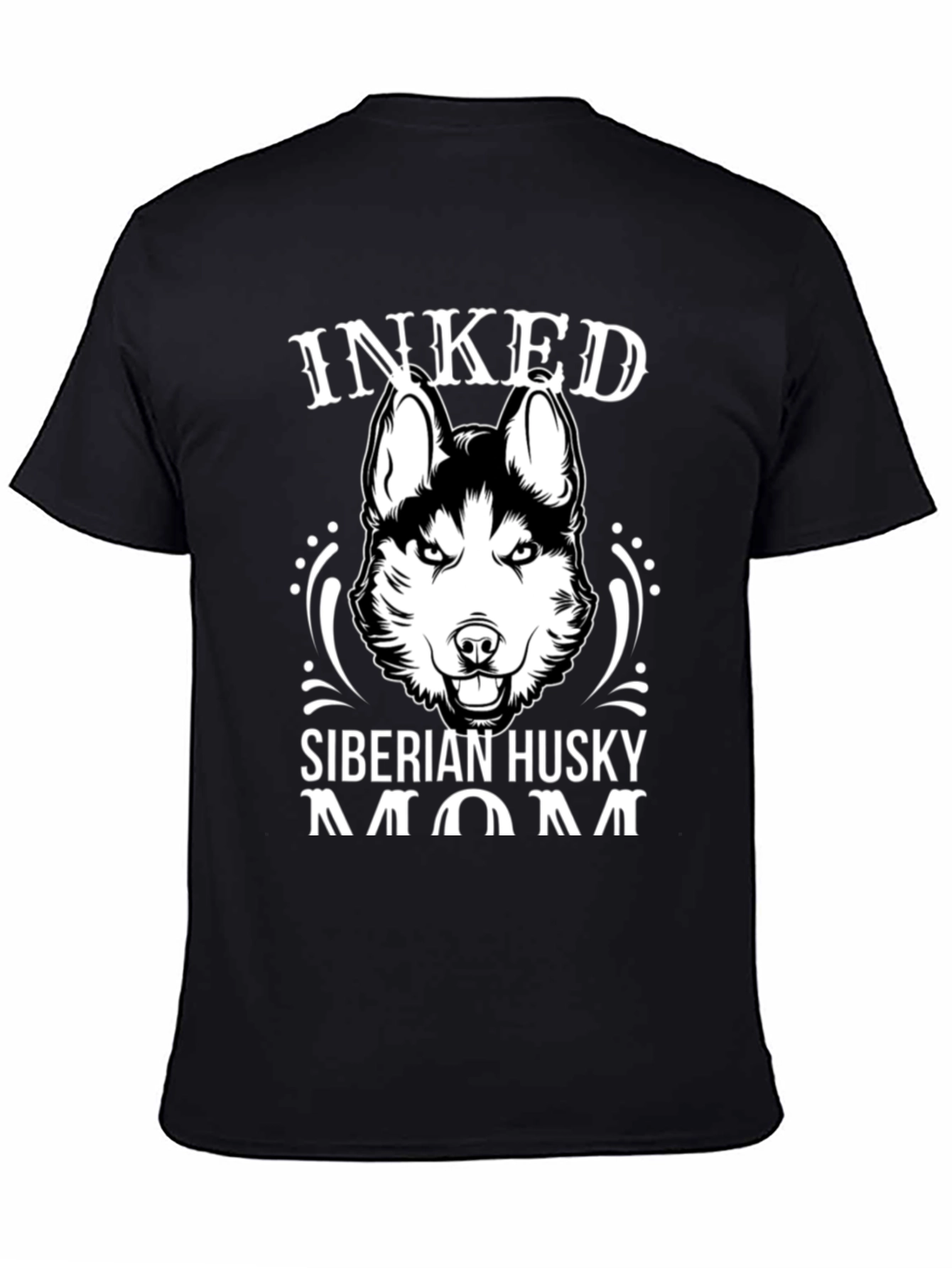 Inked Siberian Husky Mom Graphic T-Shirt