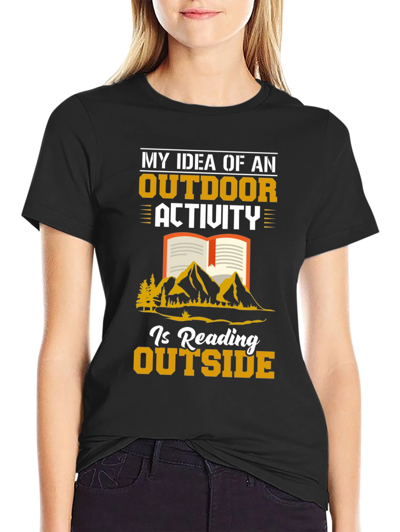Reading Outside T-Shirt Outdoor Activity