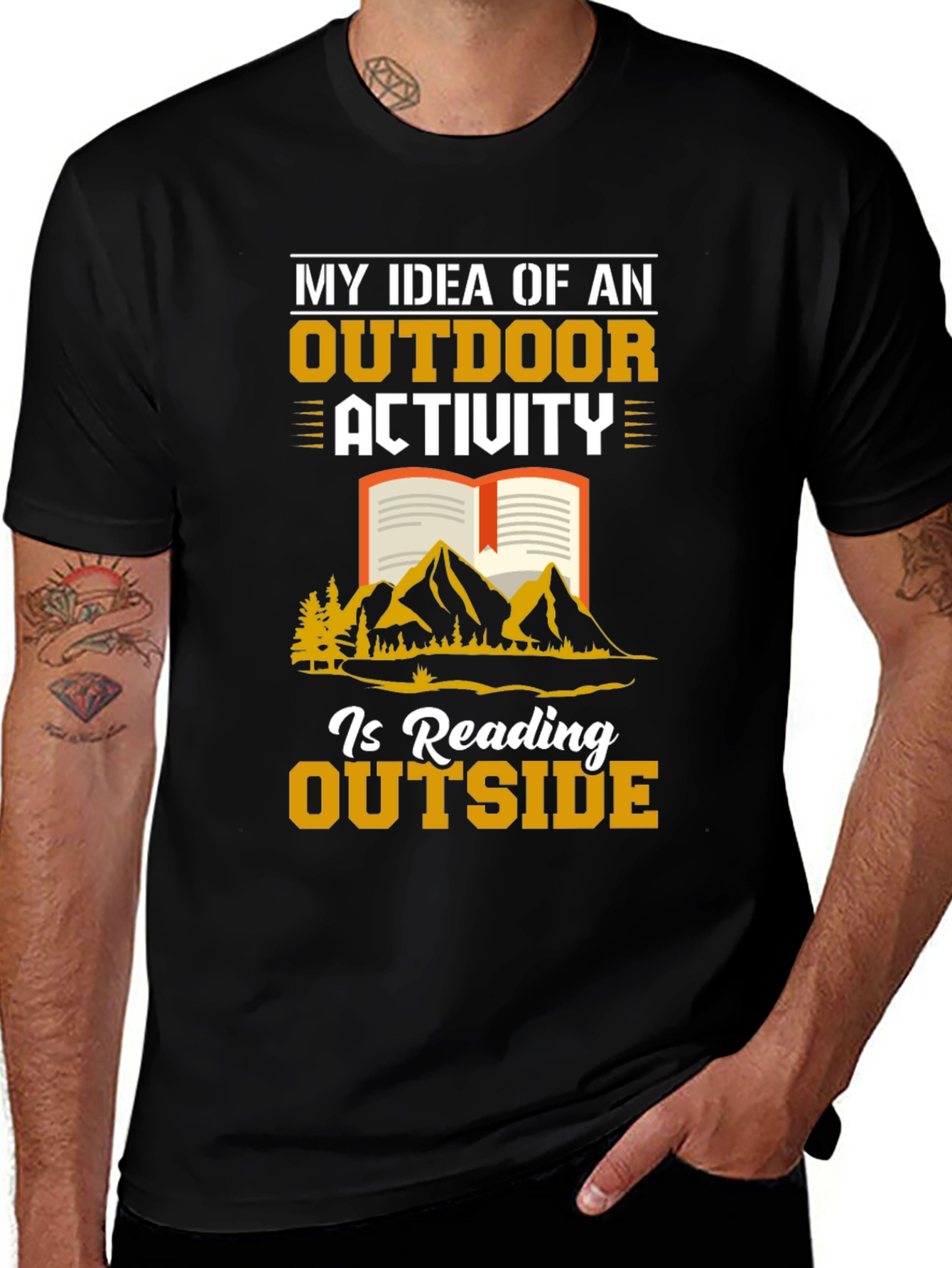 Reading Outside T-Shirt Outdoor Activity