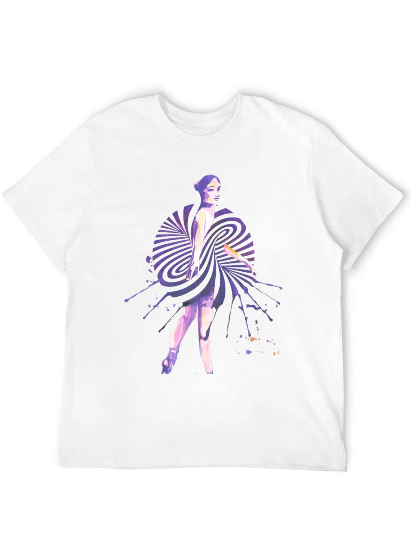 Abstract Ballerina Graphic Tee - Unique Design