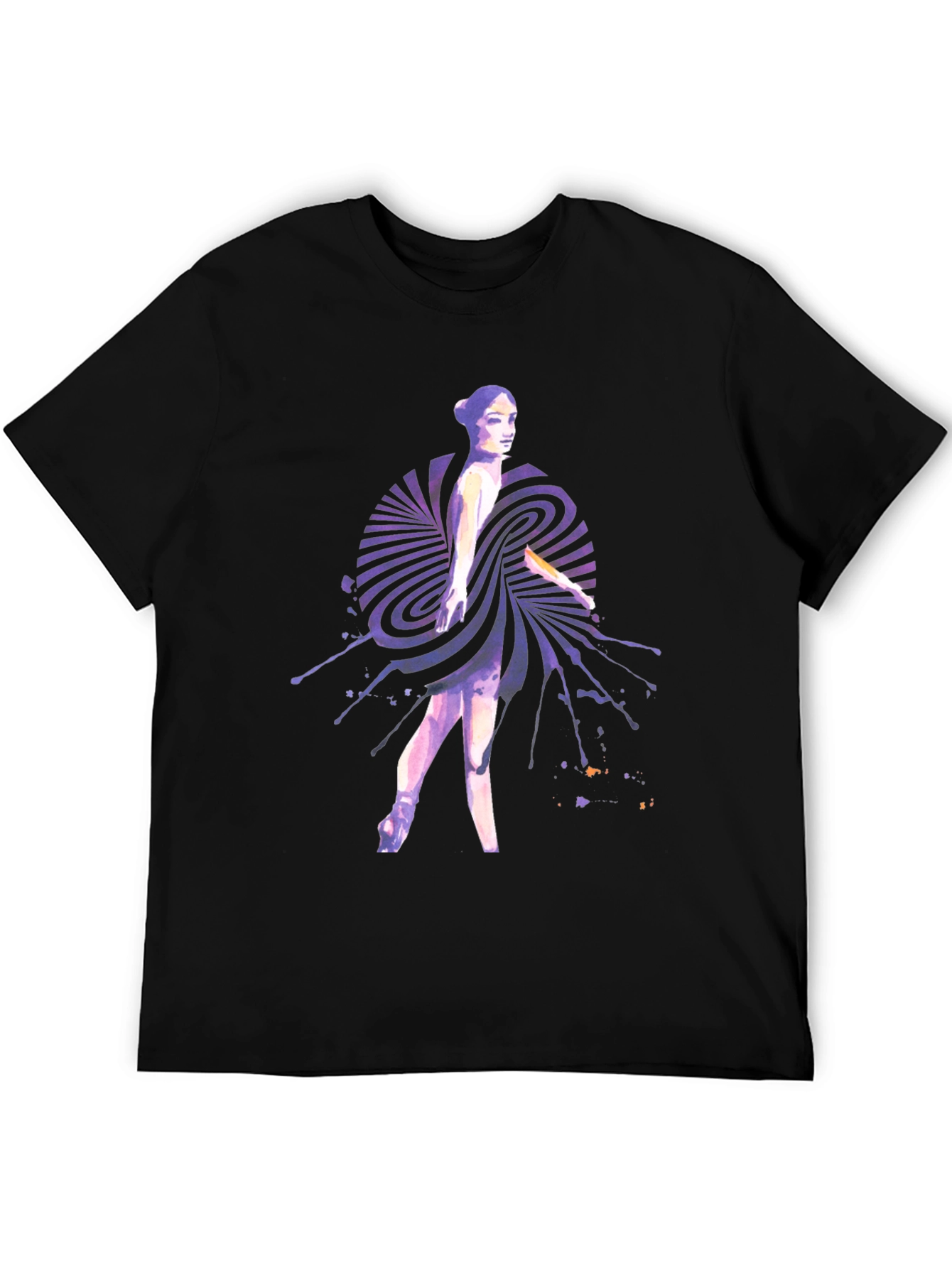 Abstract Ballerina Graphic Tee - Unique Design