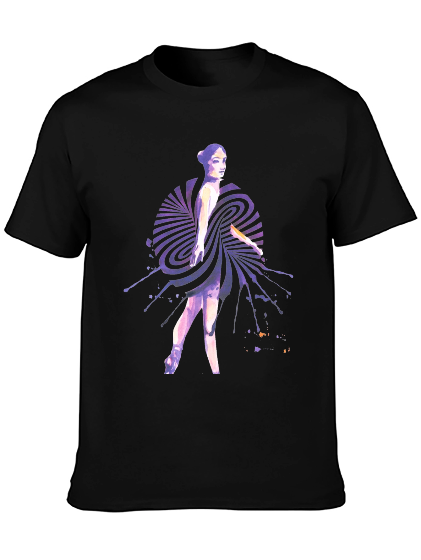 Abstract Ballerina Graphic Tee - Unique Design