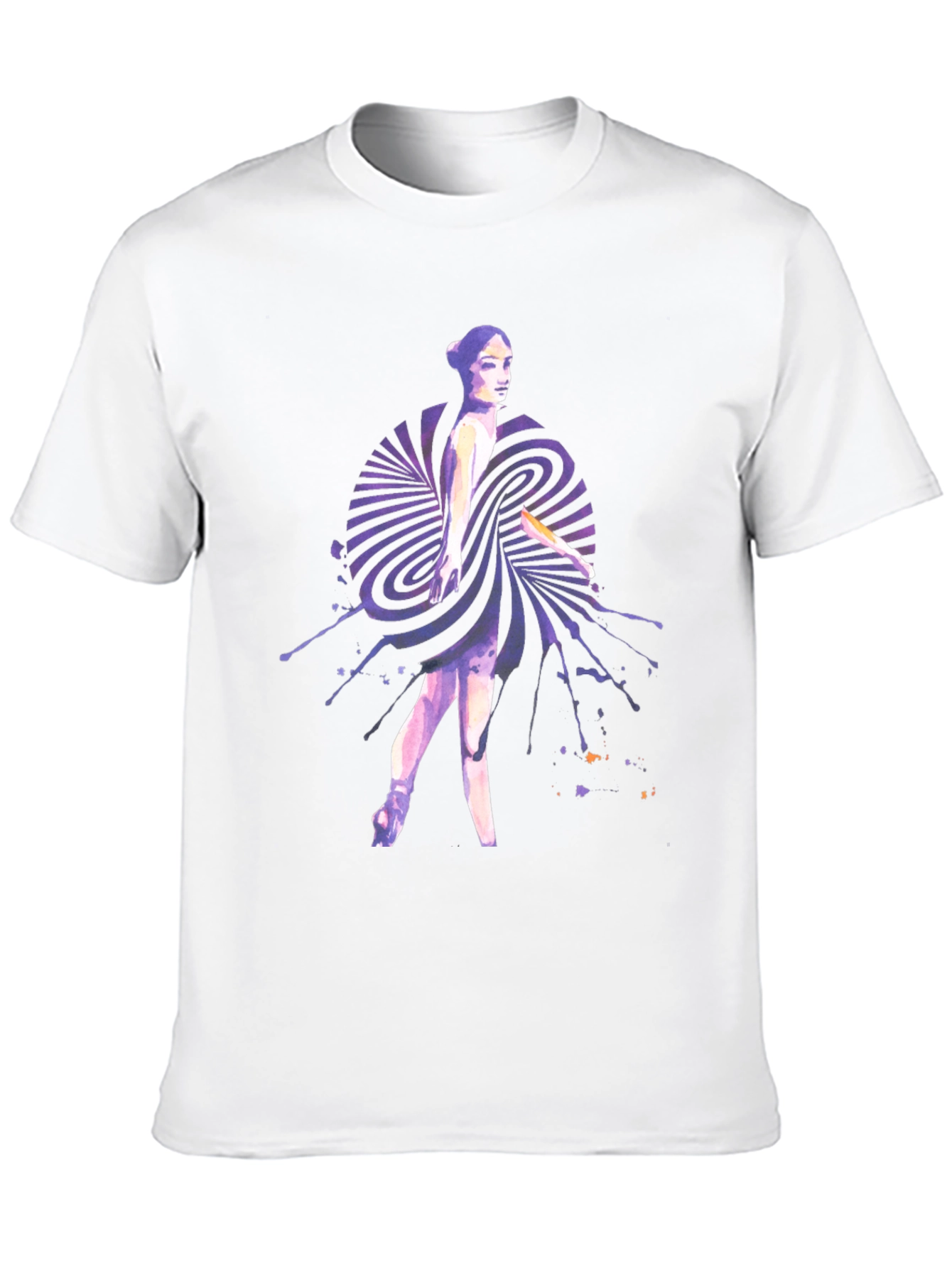 Abstract Ballerina Graphic Tee - Unique Design