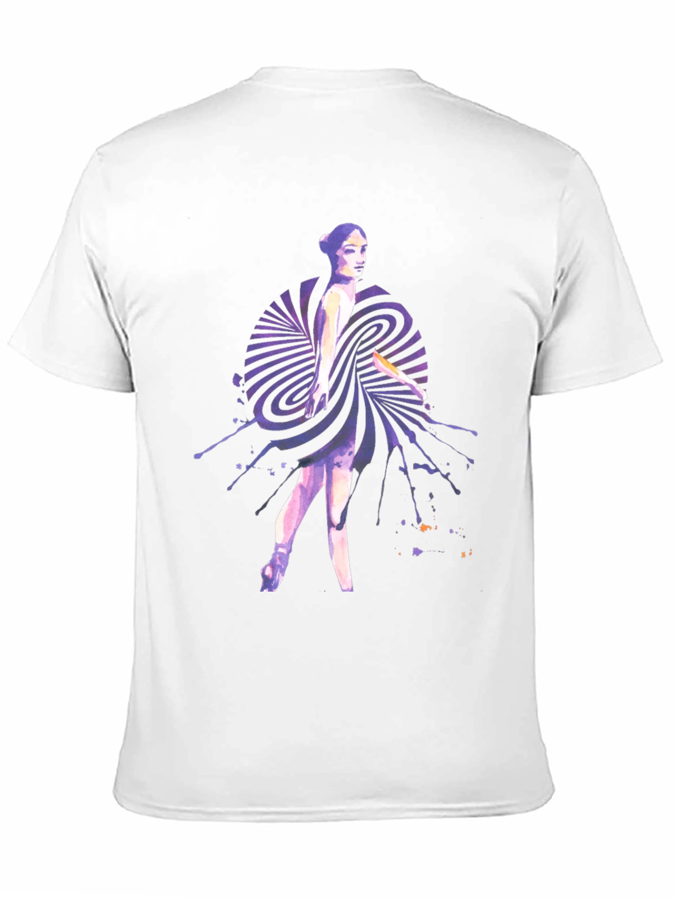 Abstract Ballerina Graphic Tee - Unique Design