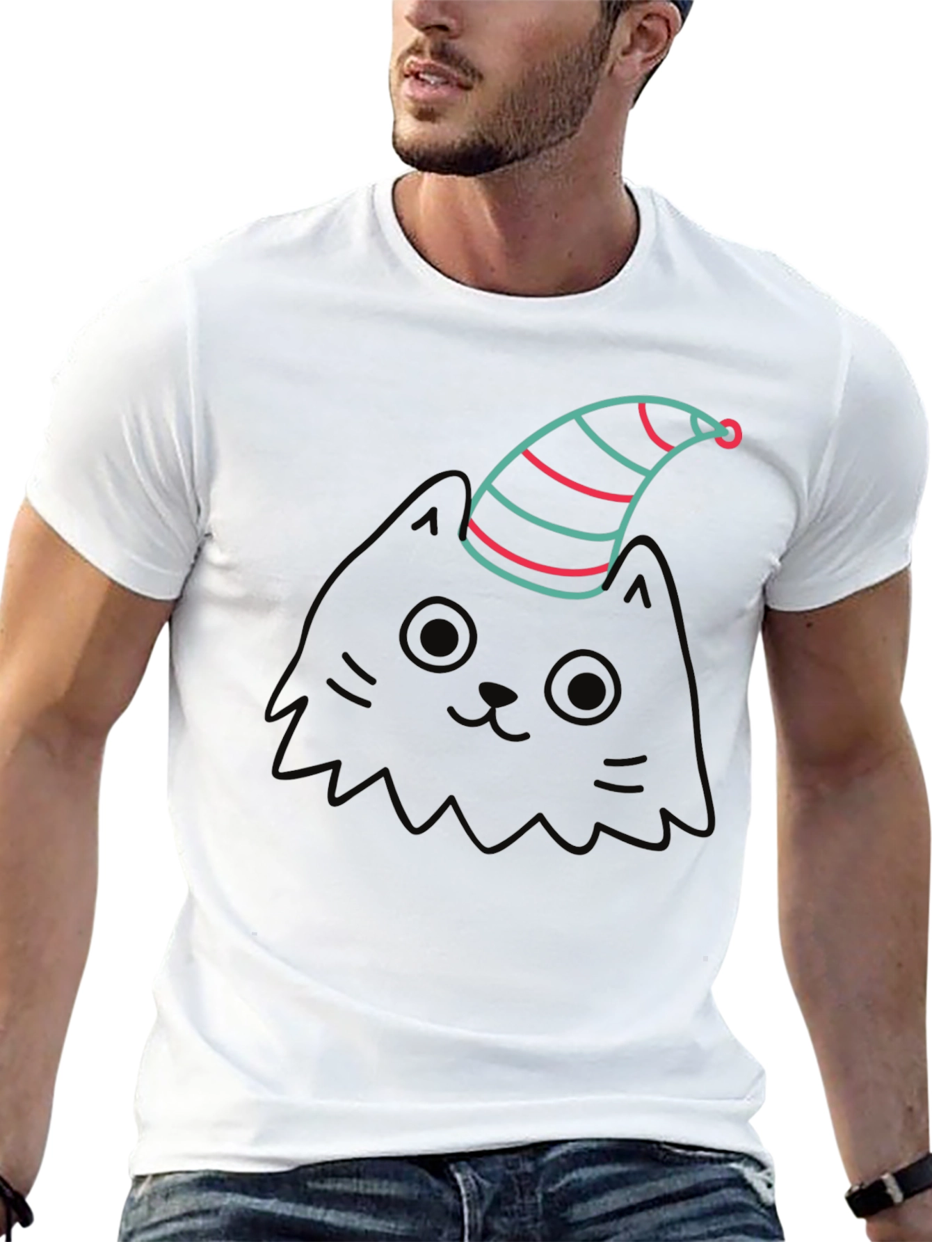 Cat in a Hat Graphic Tee - Black