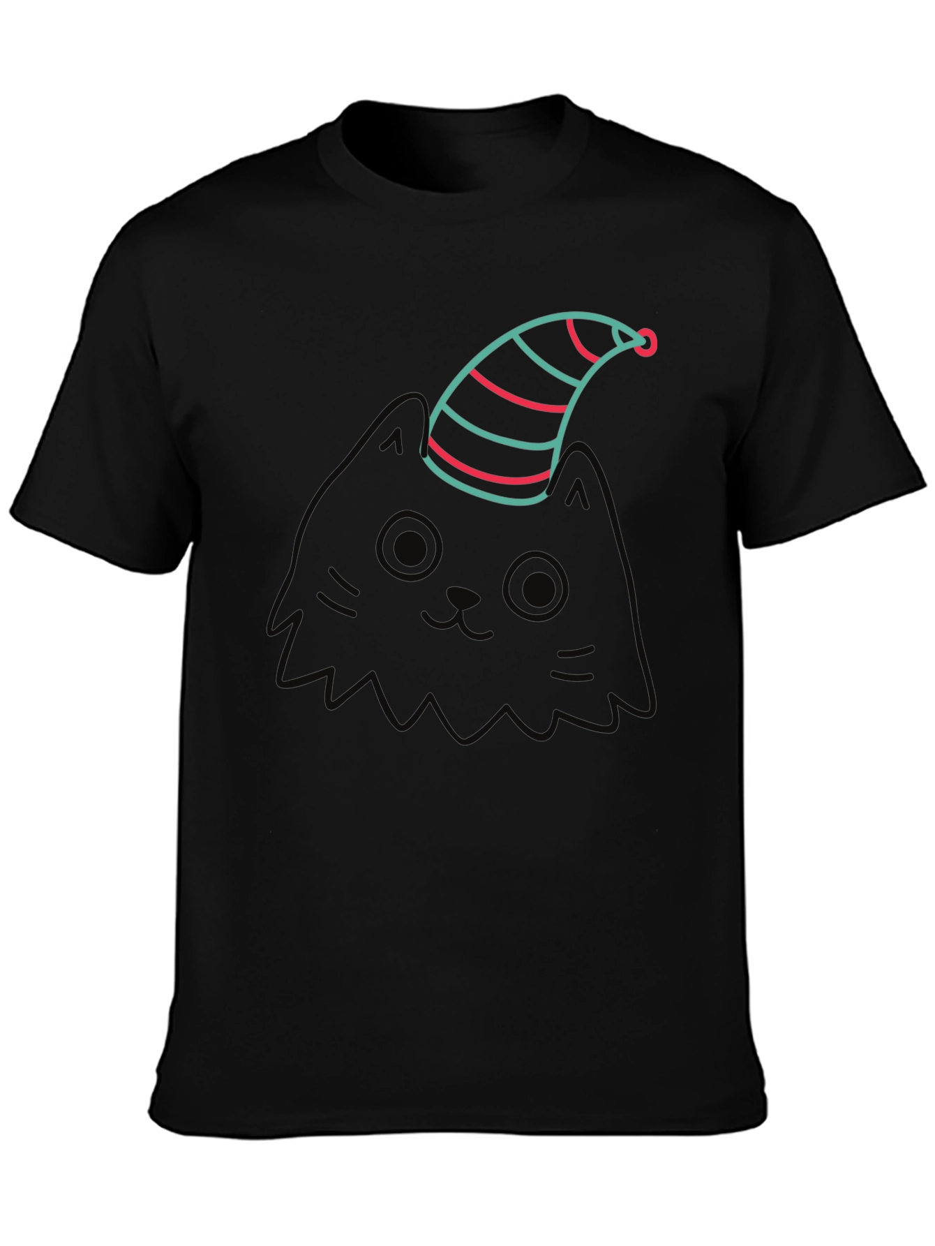 Cat in a Hat Graphic Tee - Black