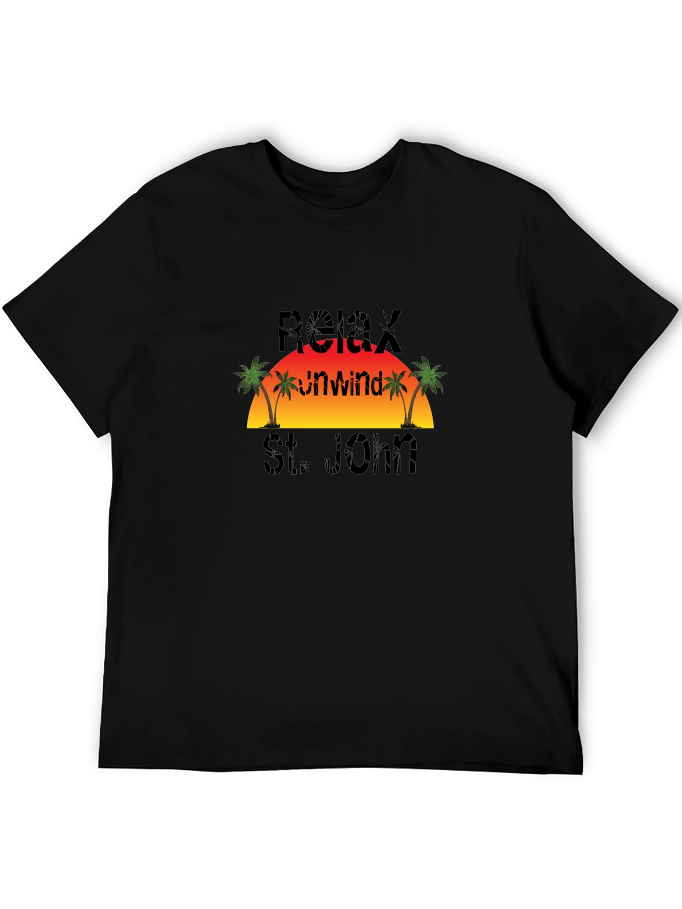 Relax Unwind St. John Black T-Shirt
