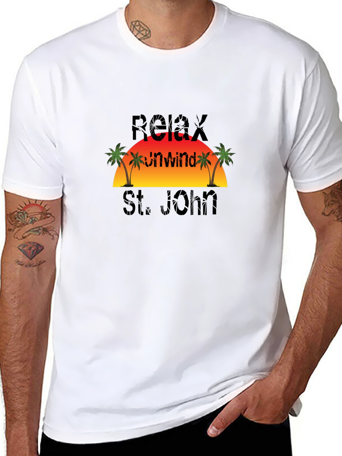 Relax Unwind St. John Black T-Shirt