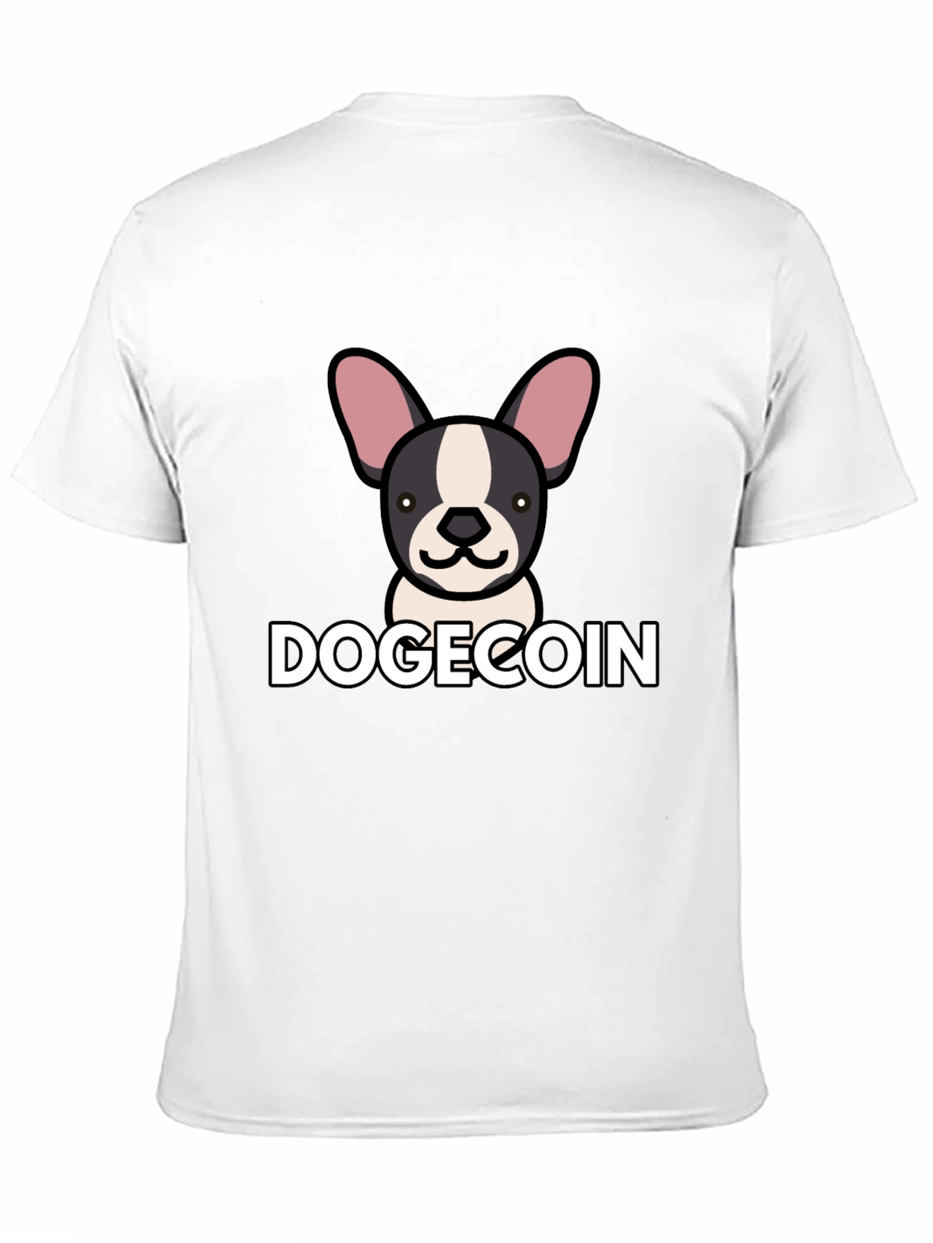 Dogecoin French Bulldog Graphic T-Shirt - Black